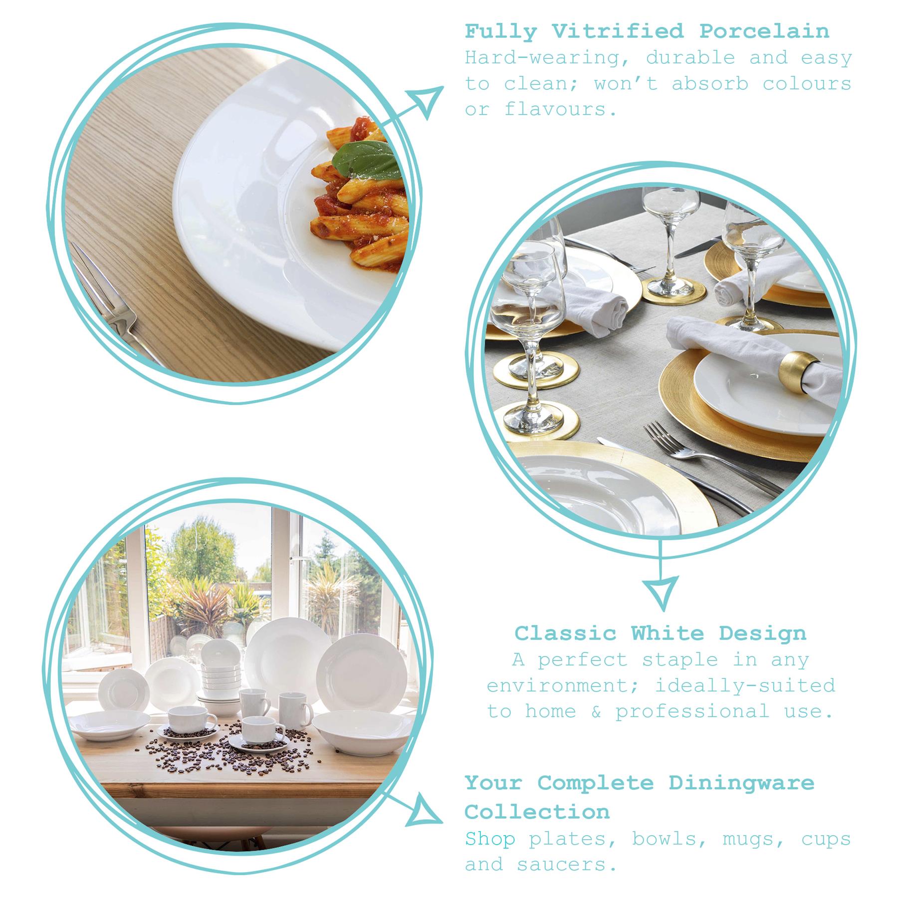 18pc White Porcelain Dinner Set