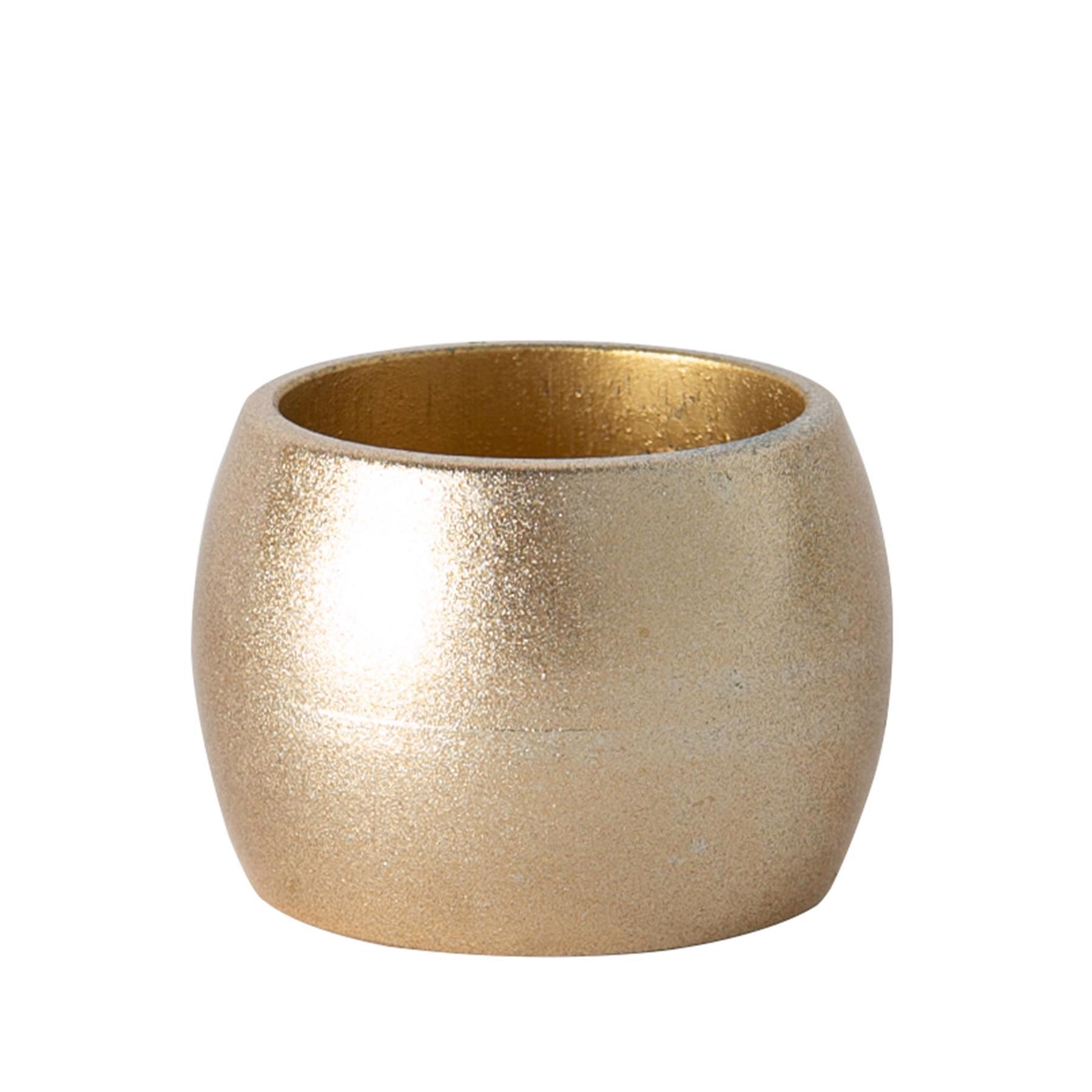 Metallic Gold Melamine Napkin Rings - Pack of Six