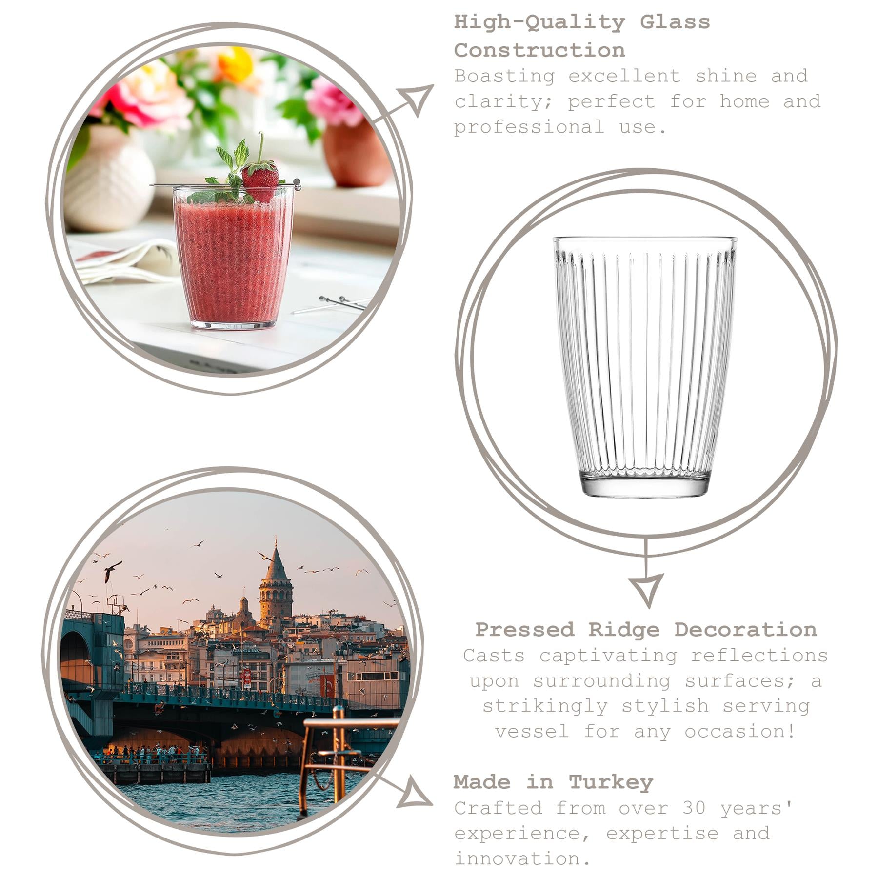 415ml Hestia Highball Glasses - Pack of 6