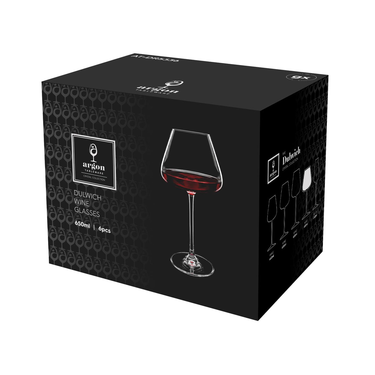 650ml Dulwich Crystal Red Wine Glasses - Pack of 6