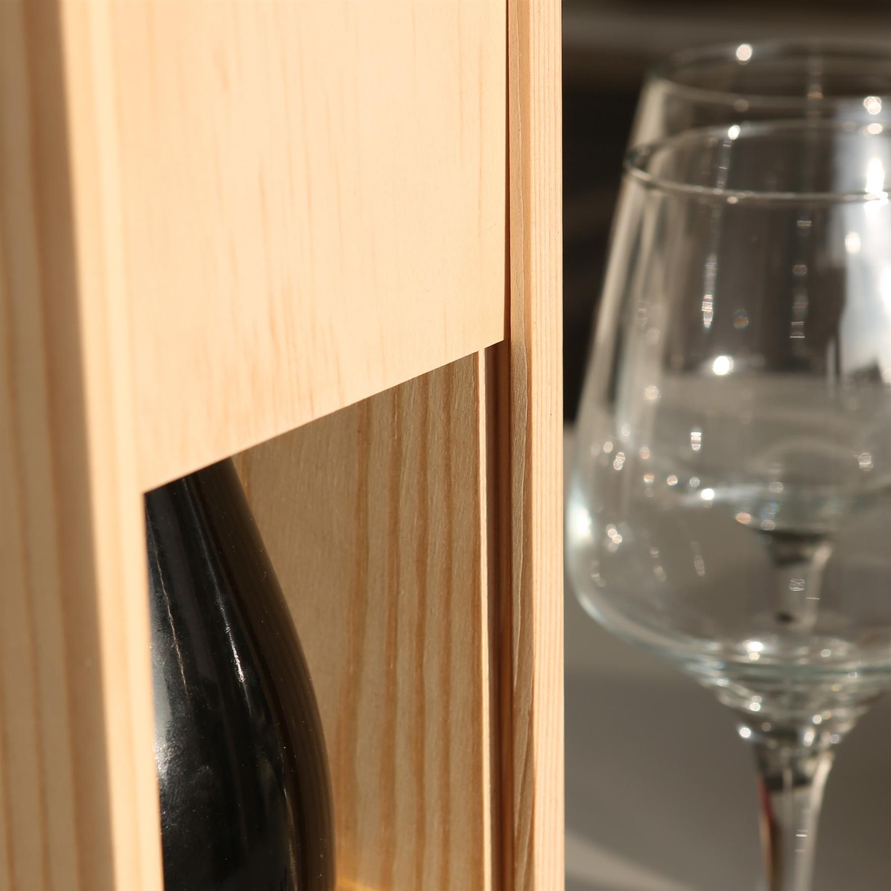 8pc Wooden Wine Box Set with Corkscrew & Glasses