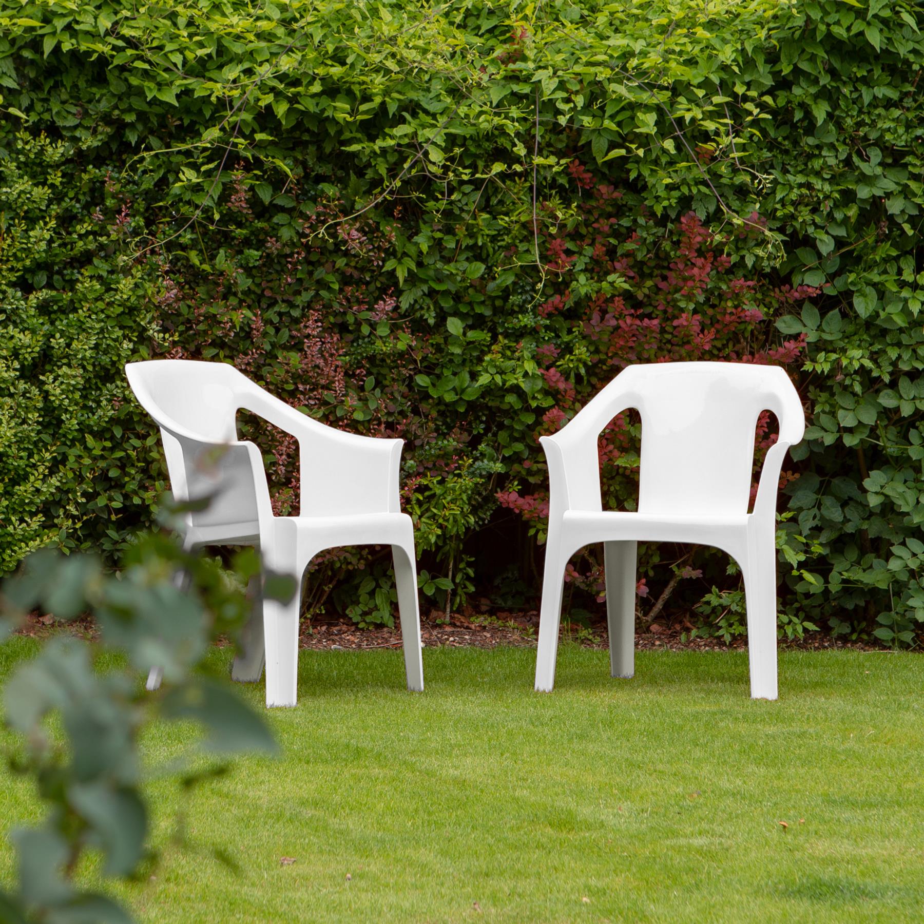 Cool Garden Dining Chairs - White - Pack of 4