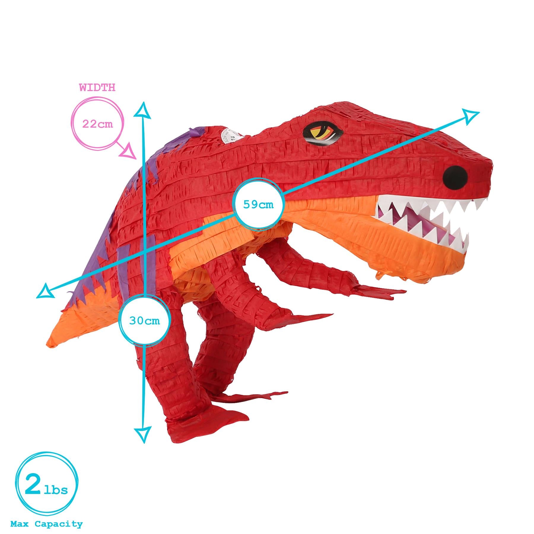 Large T-Rex Pinata & Blindfold Set - Red