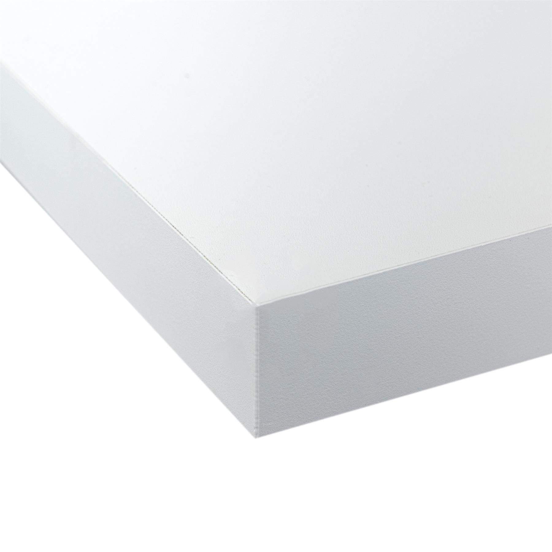 100cm White Modern Floating Shelves - Pack of Three