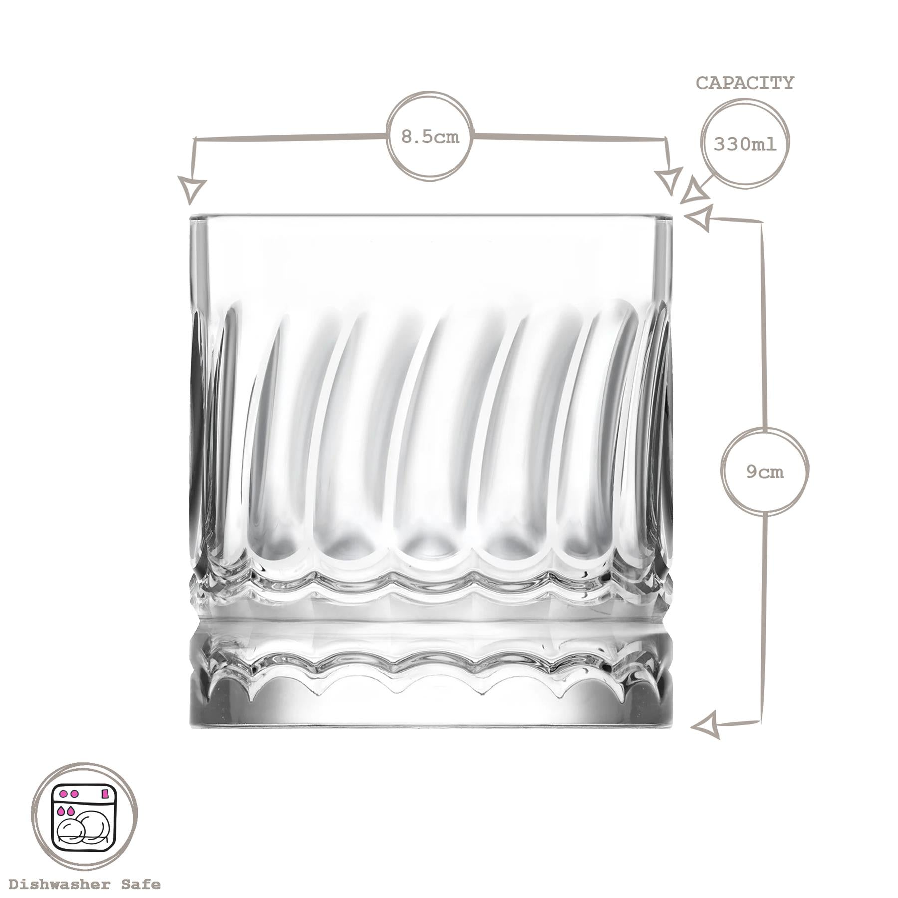 12 Piece Wave Glassware Set