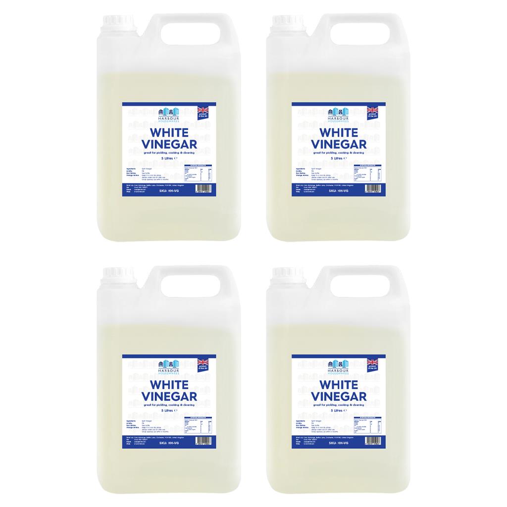20L (4 Bottles) White Vinegar - By Harbour Housewares