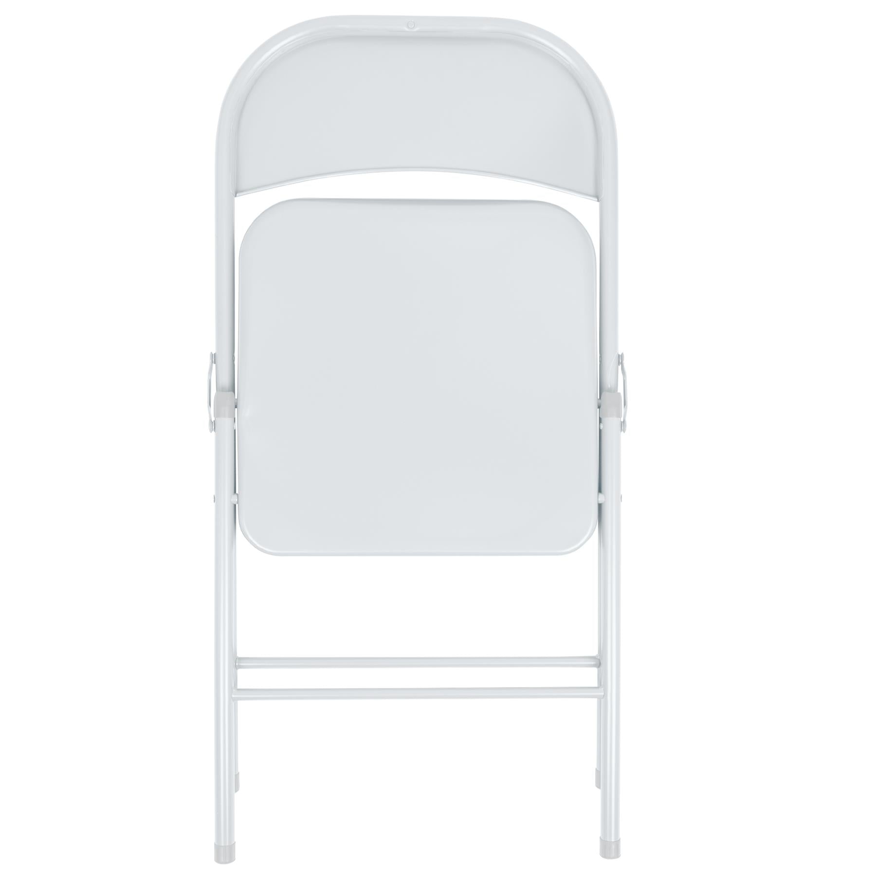 Matt White Metal Folding Chair - Pack of Six