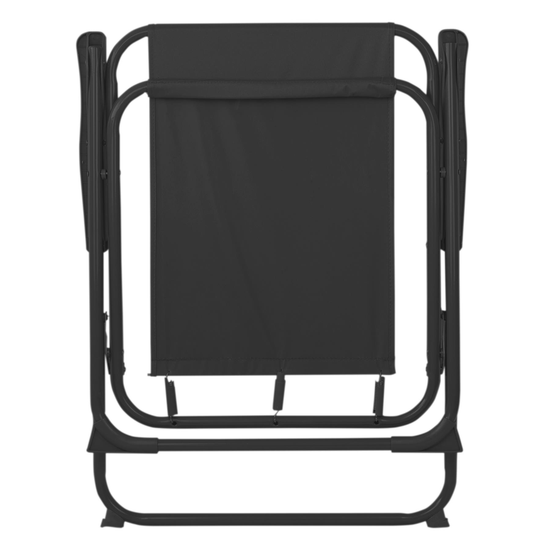 Black Folding Metal Beach Chair