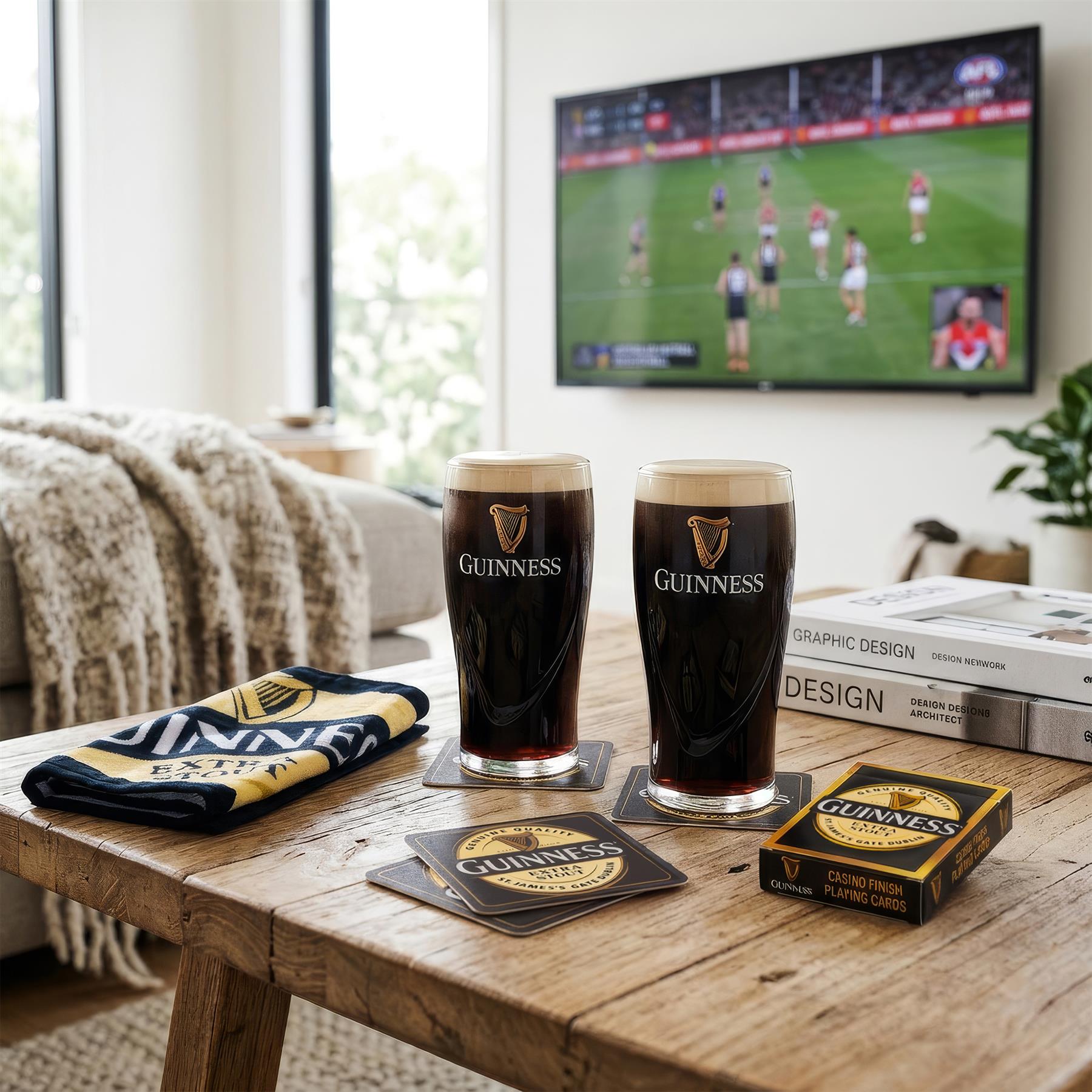 Guinness 8pc Home Bar Set
