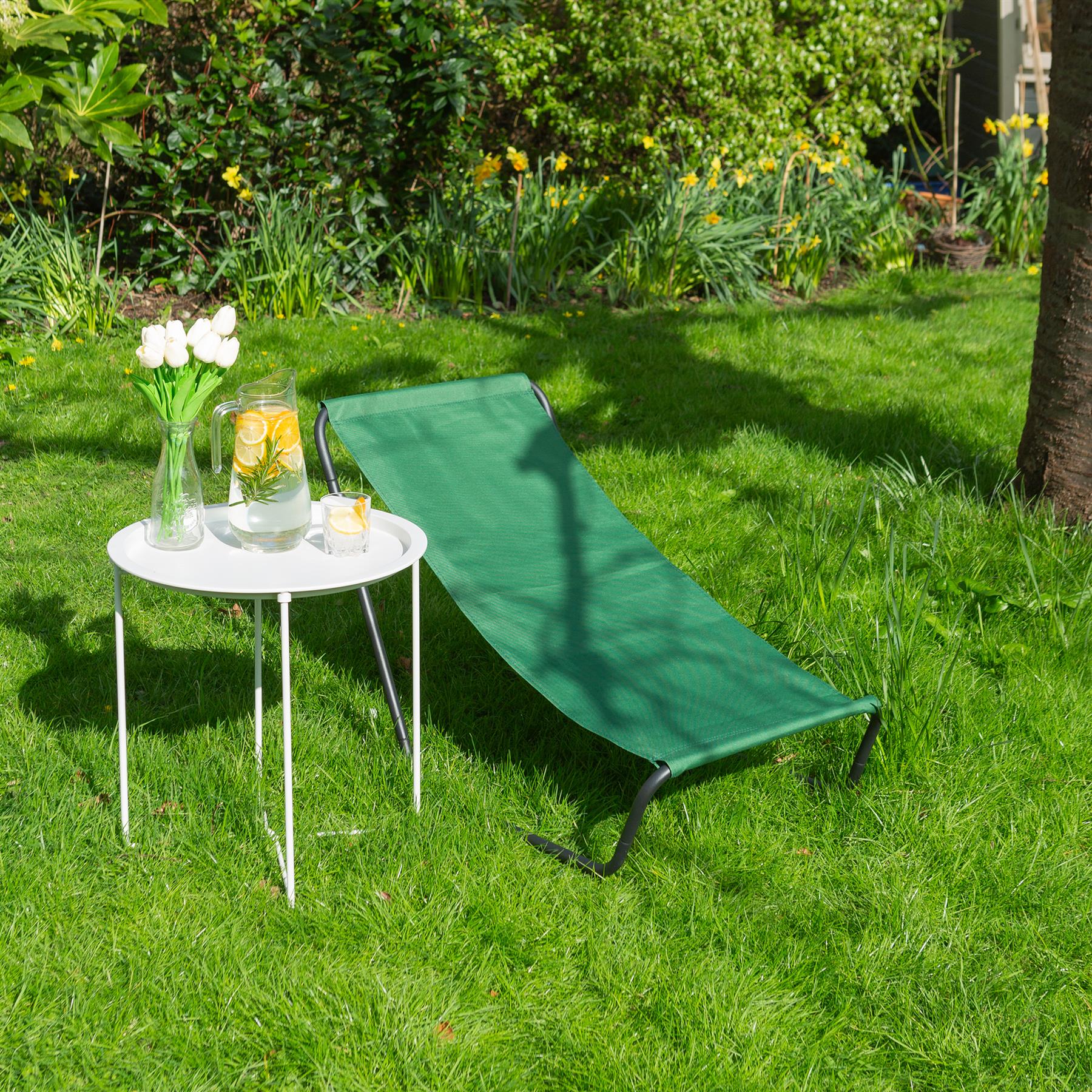 Green Folding Beach Lounger