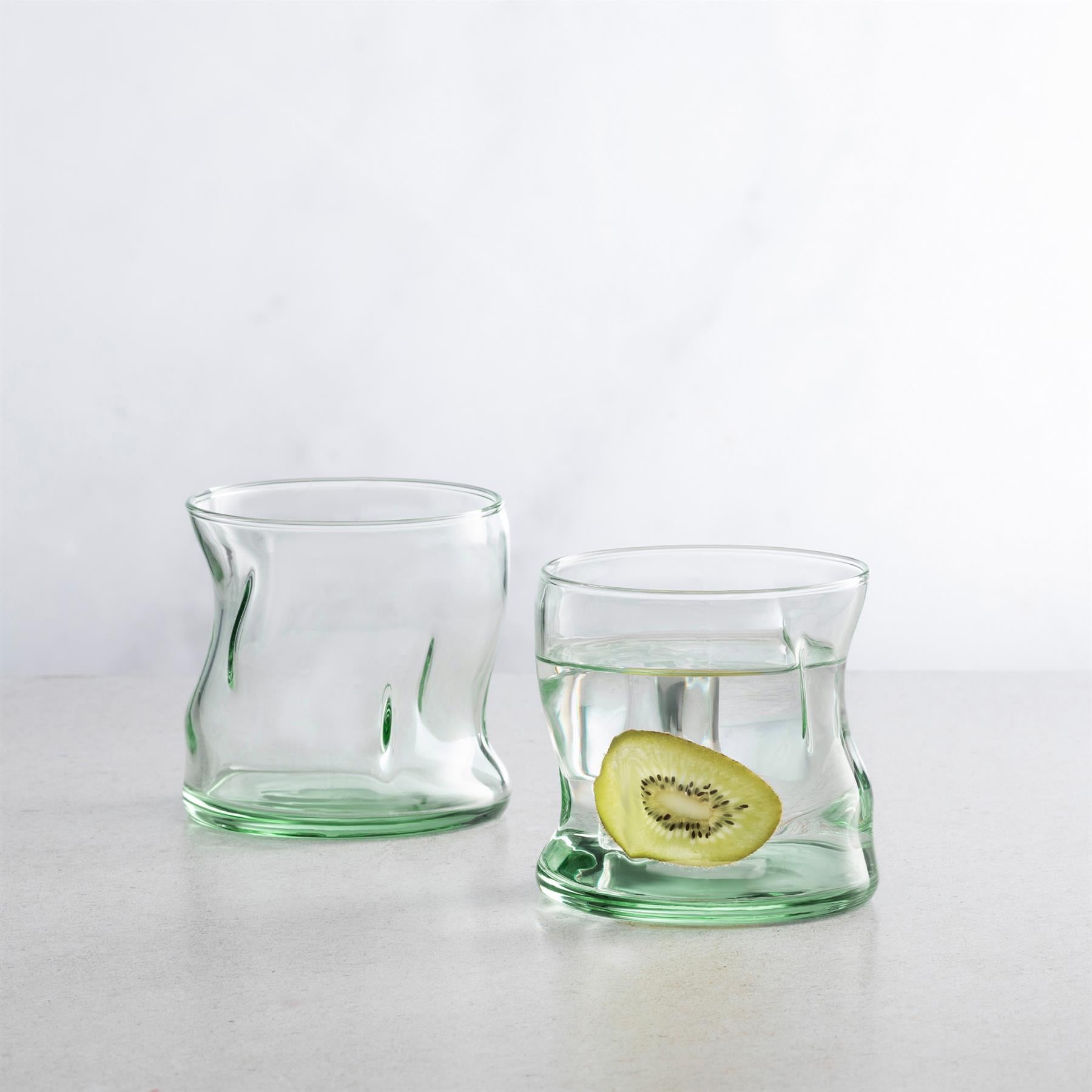 340ml Aware Amorf Recycled Glass Tumblers - Green - Pack of Four