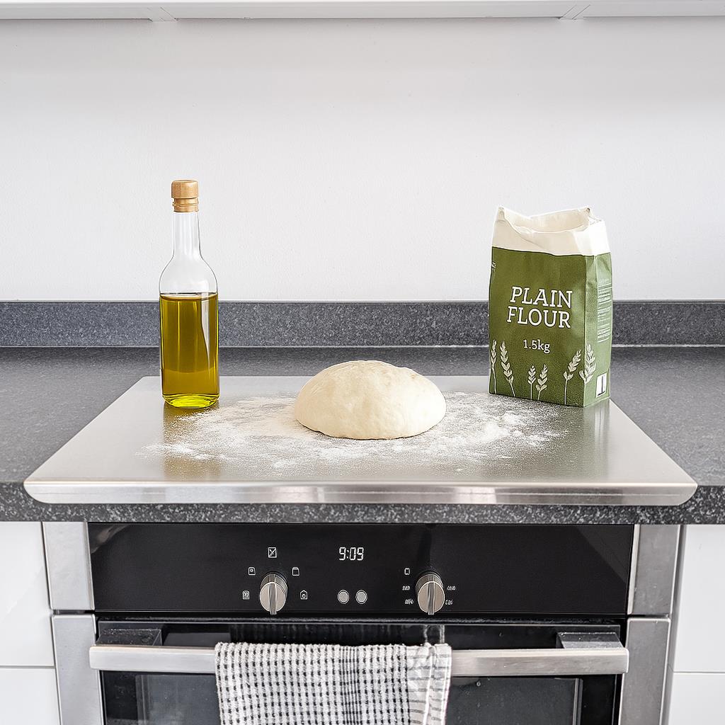 Stainless Steel Counter Edge Chopping Board - 60 x 40cm