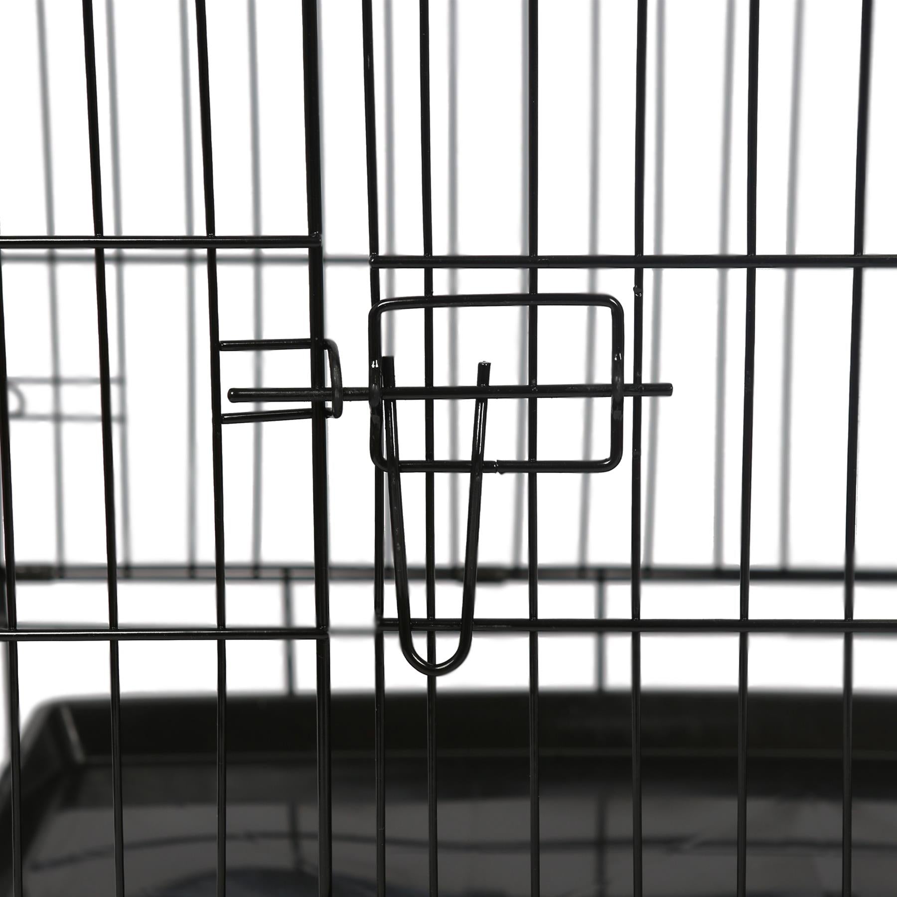 2 Door Metal Dog Crate with Removable Tray - Medium