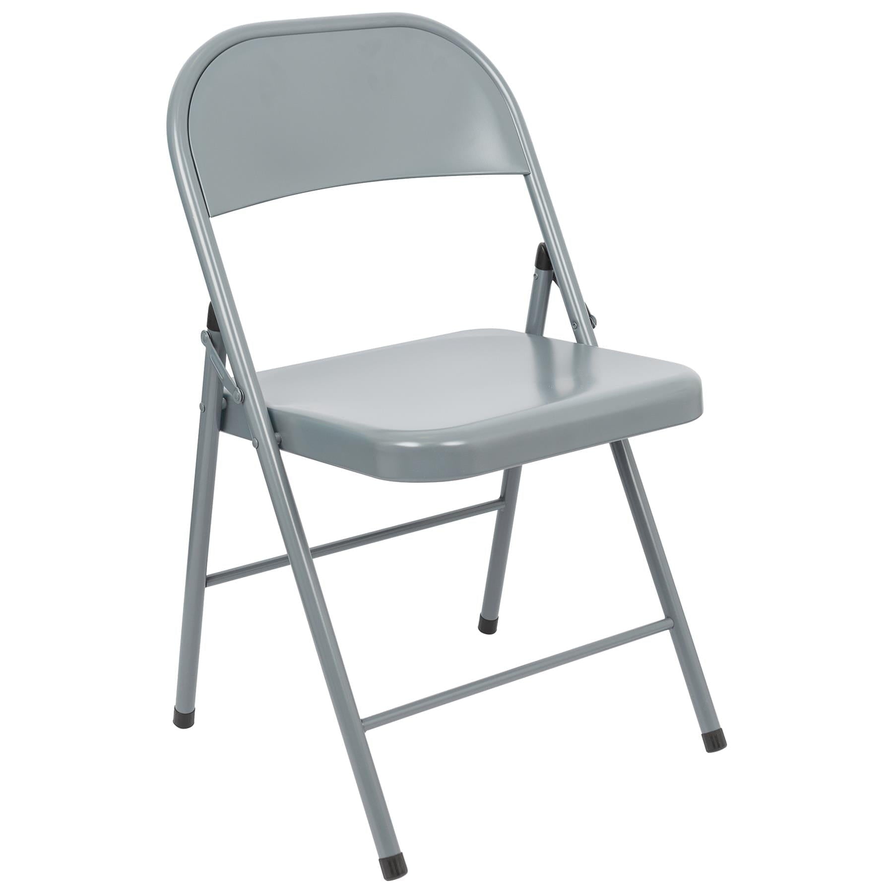 Matt Grey Metal Folding Chair