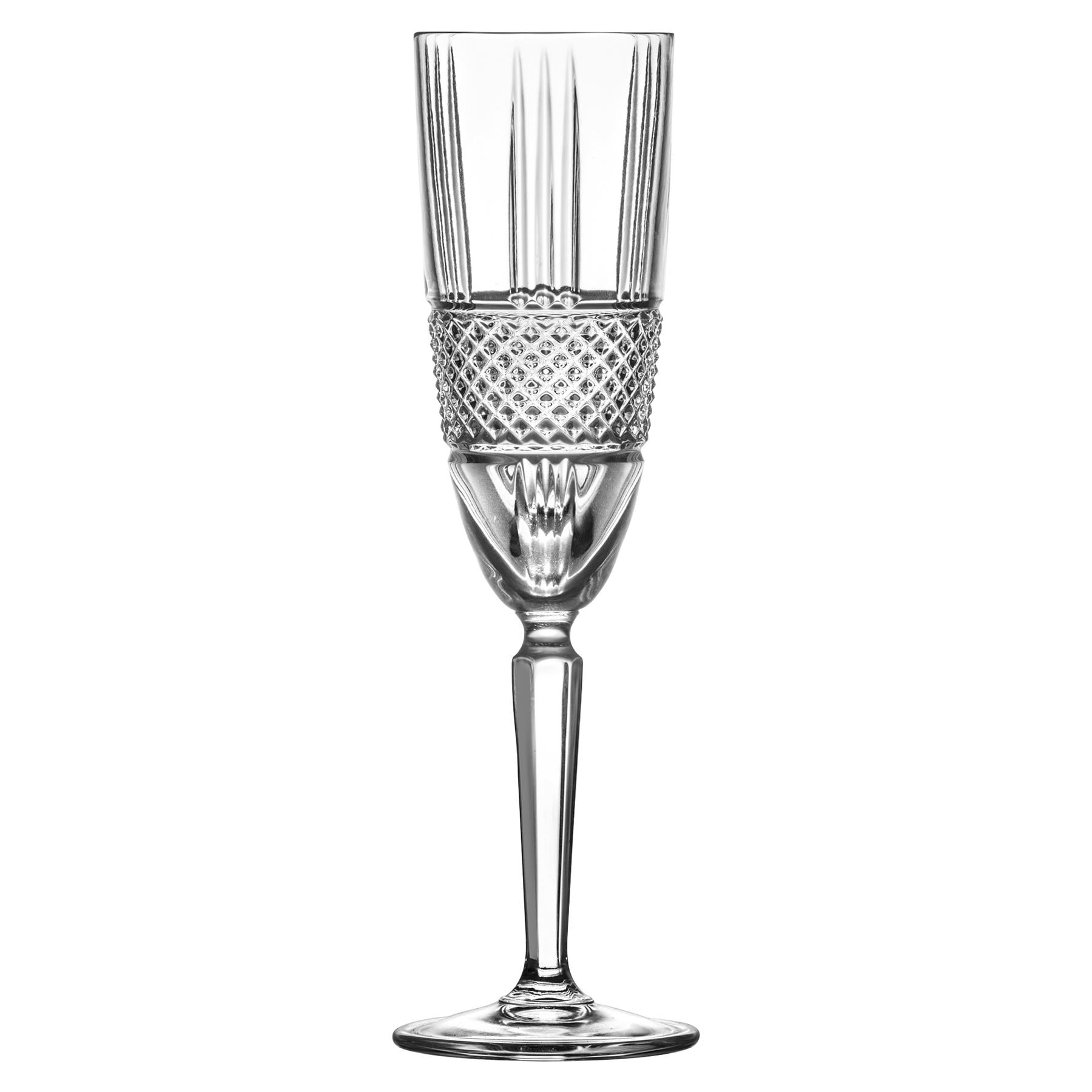 190ml Crystal Champagne Flutes - Pack of Six - Downton Abbey