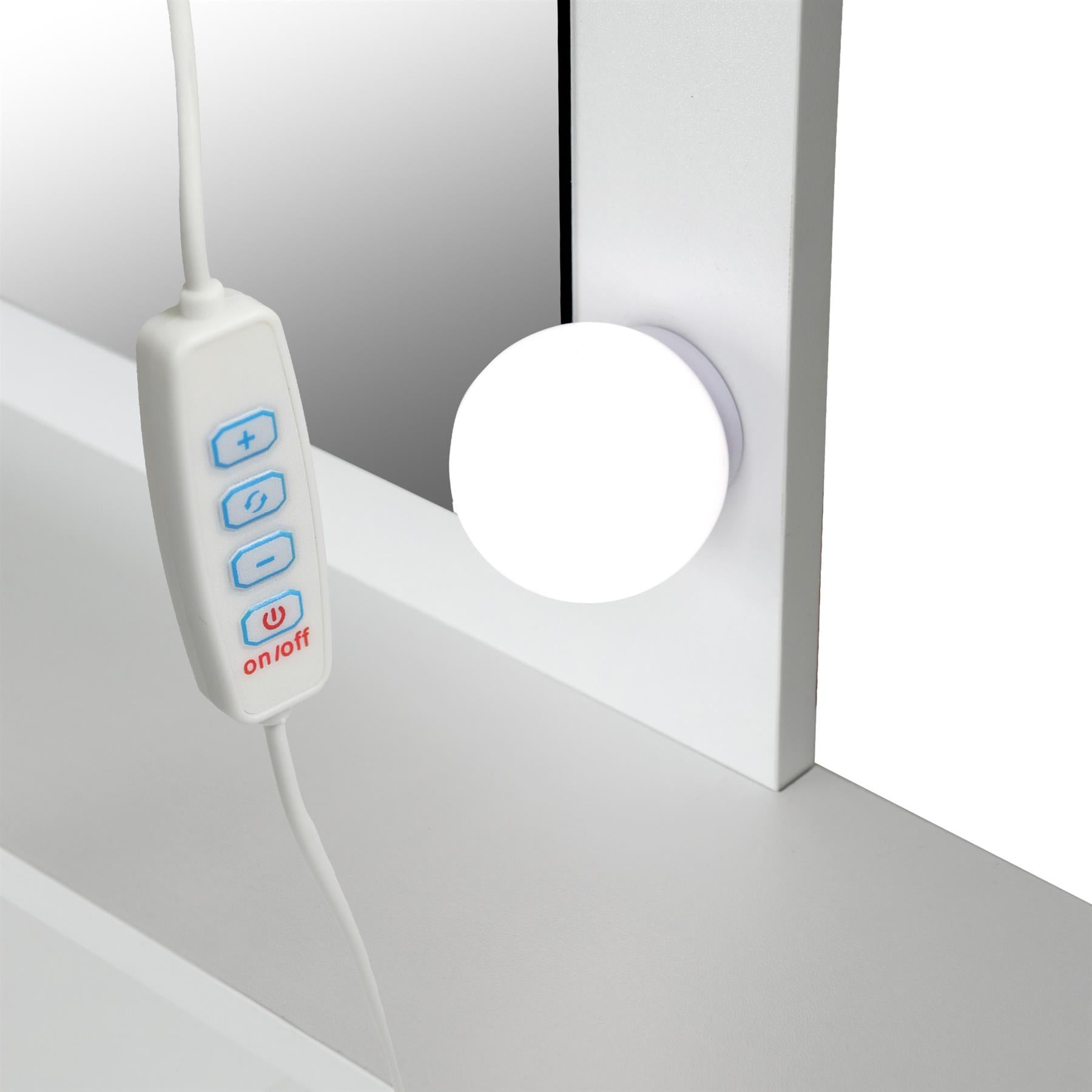 Wooden Dressing Table with LED Lights