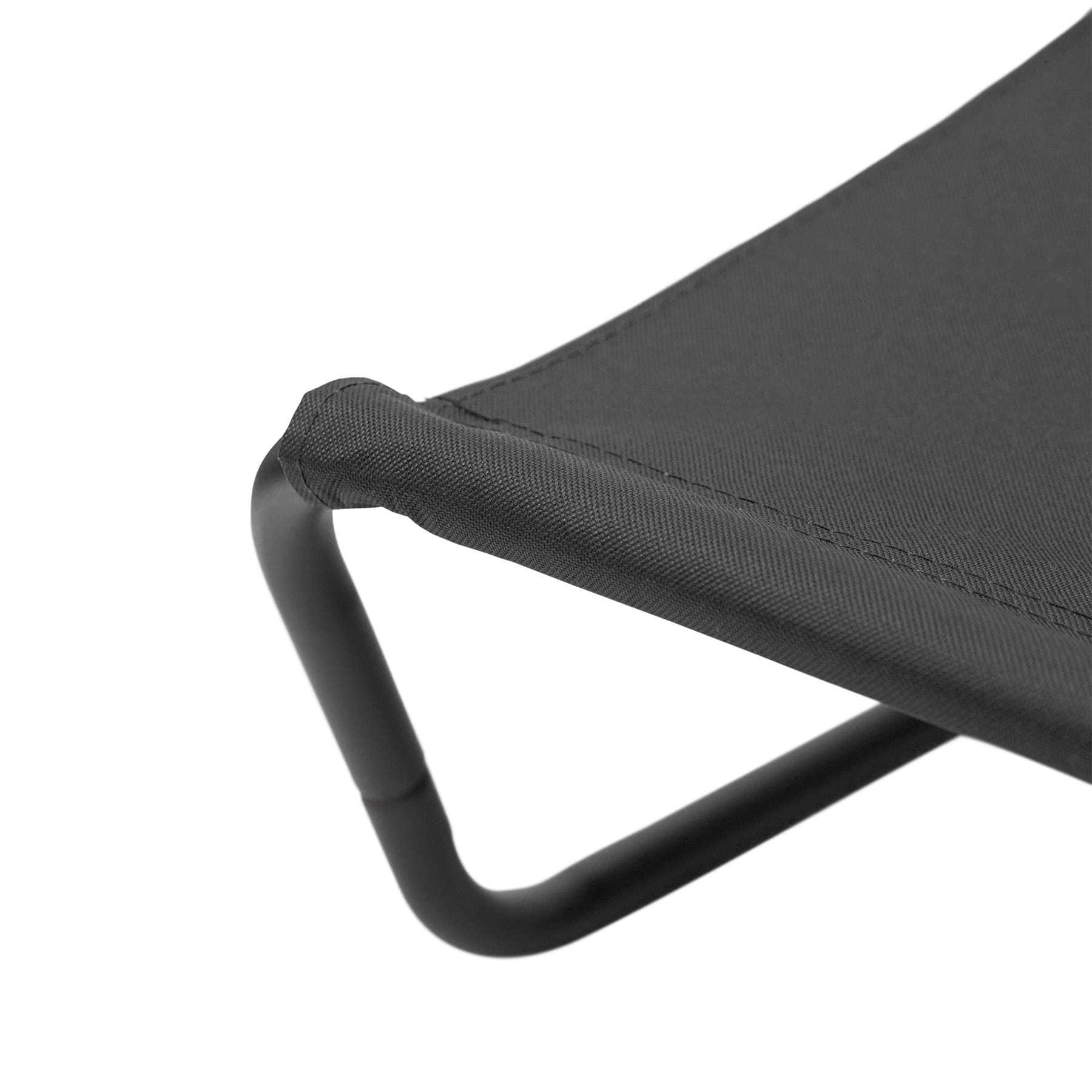 Black Folding Beach Lounger