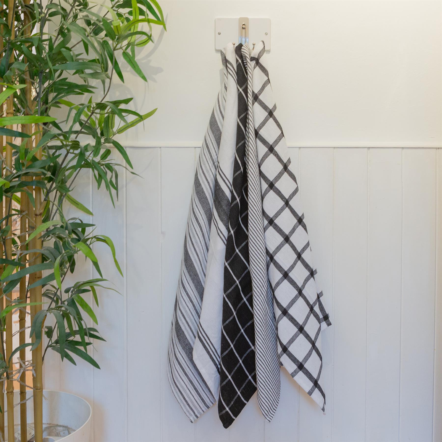 5pc Cotton Tea Towel Set - 70cm x 50cm