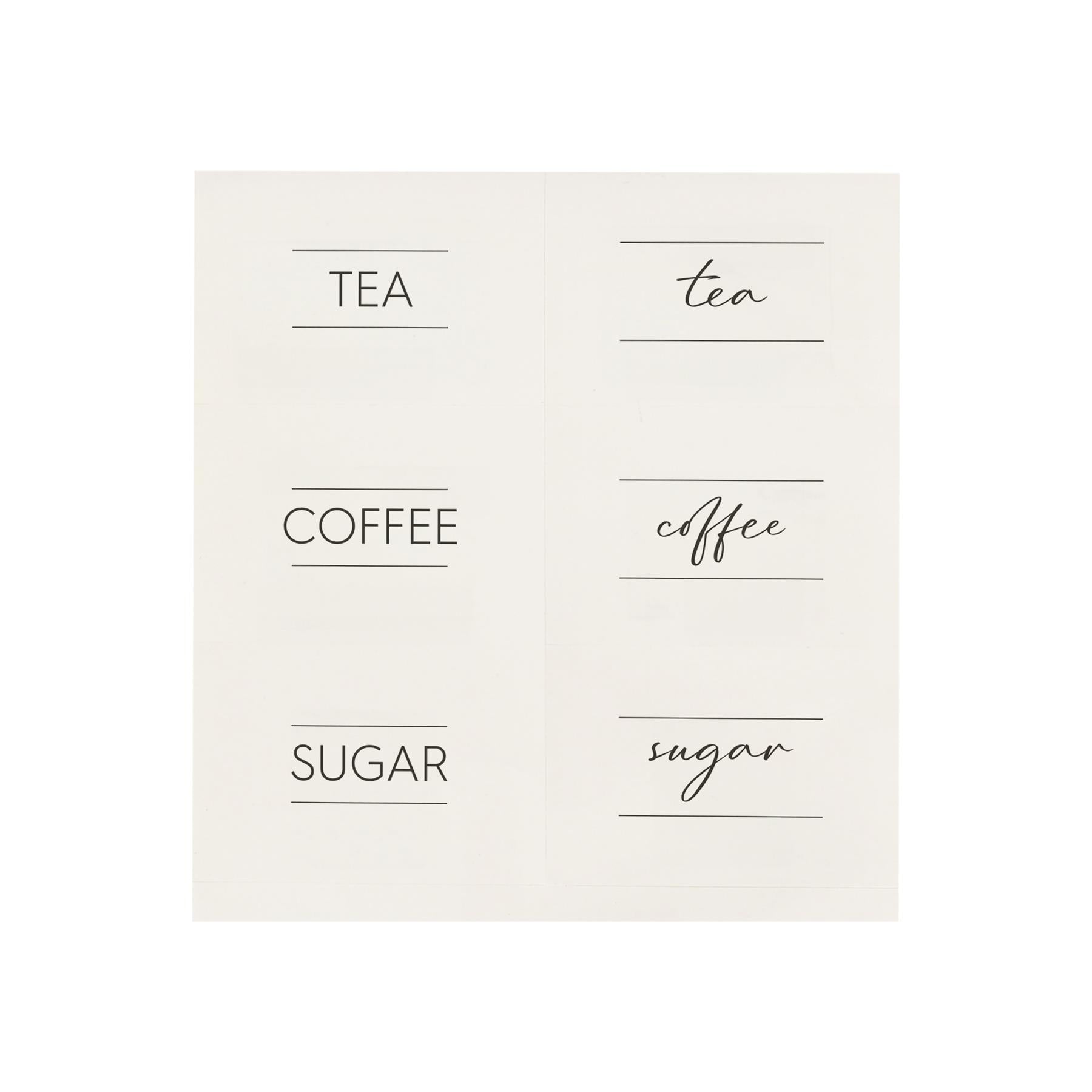 Cork Ball Glass Tea Coffee Sugar Jars Set