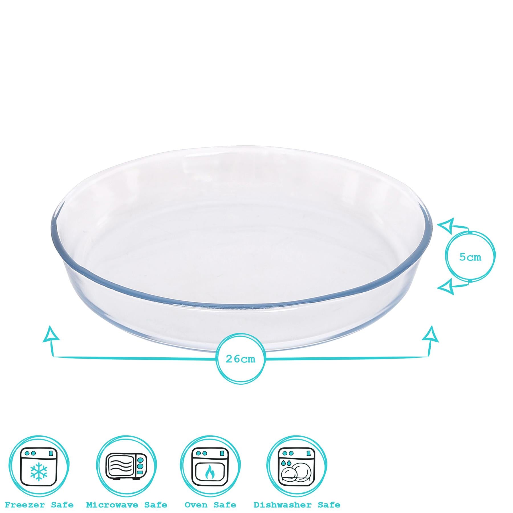 Round Glass Oven Dish - 26cm x 26cm