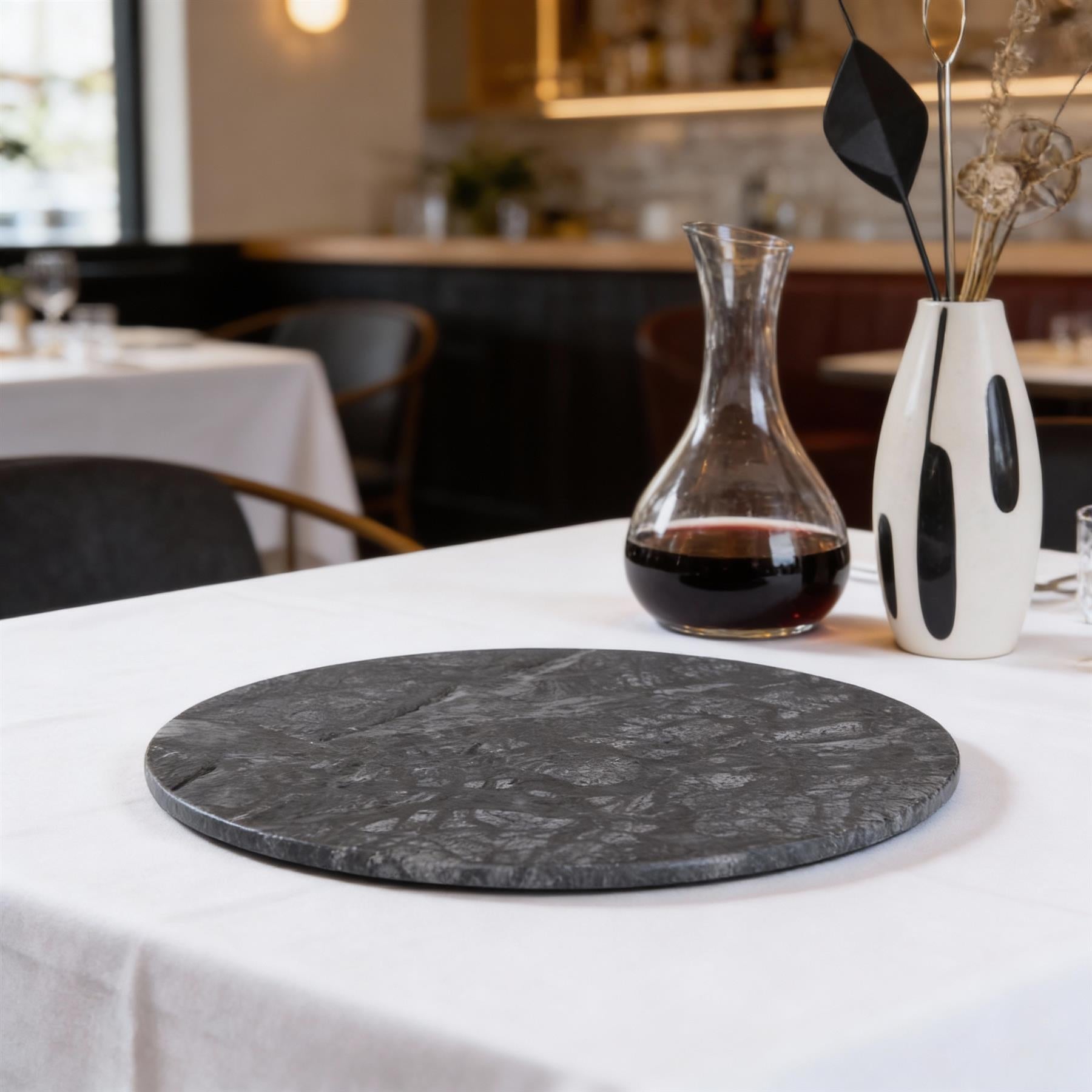 Marble Serving Board - 33cm - Black