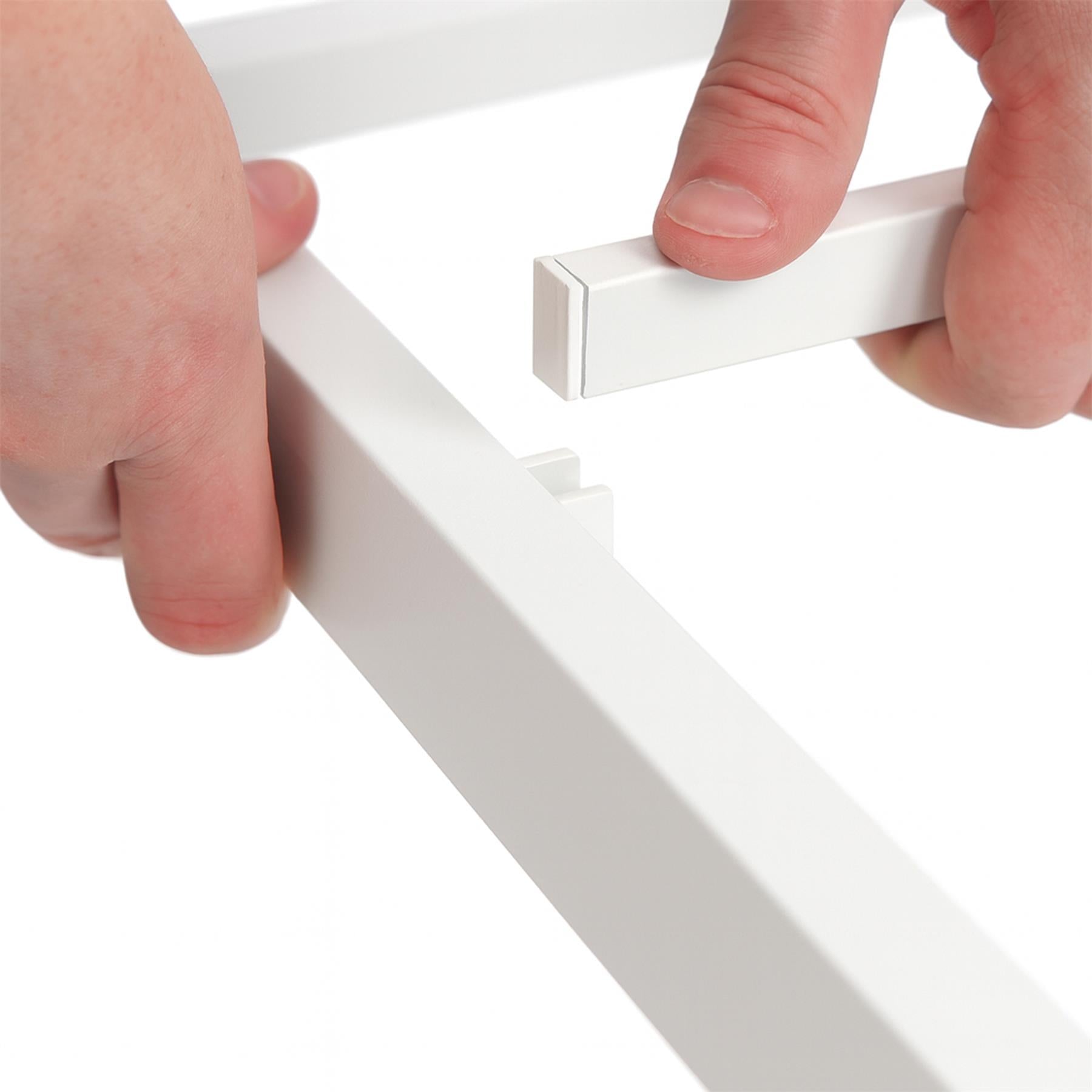 Double Metal Bed Frame - 4ft 6" - White
