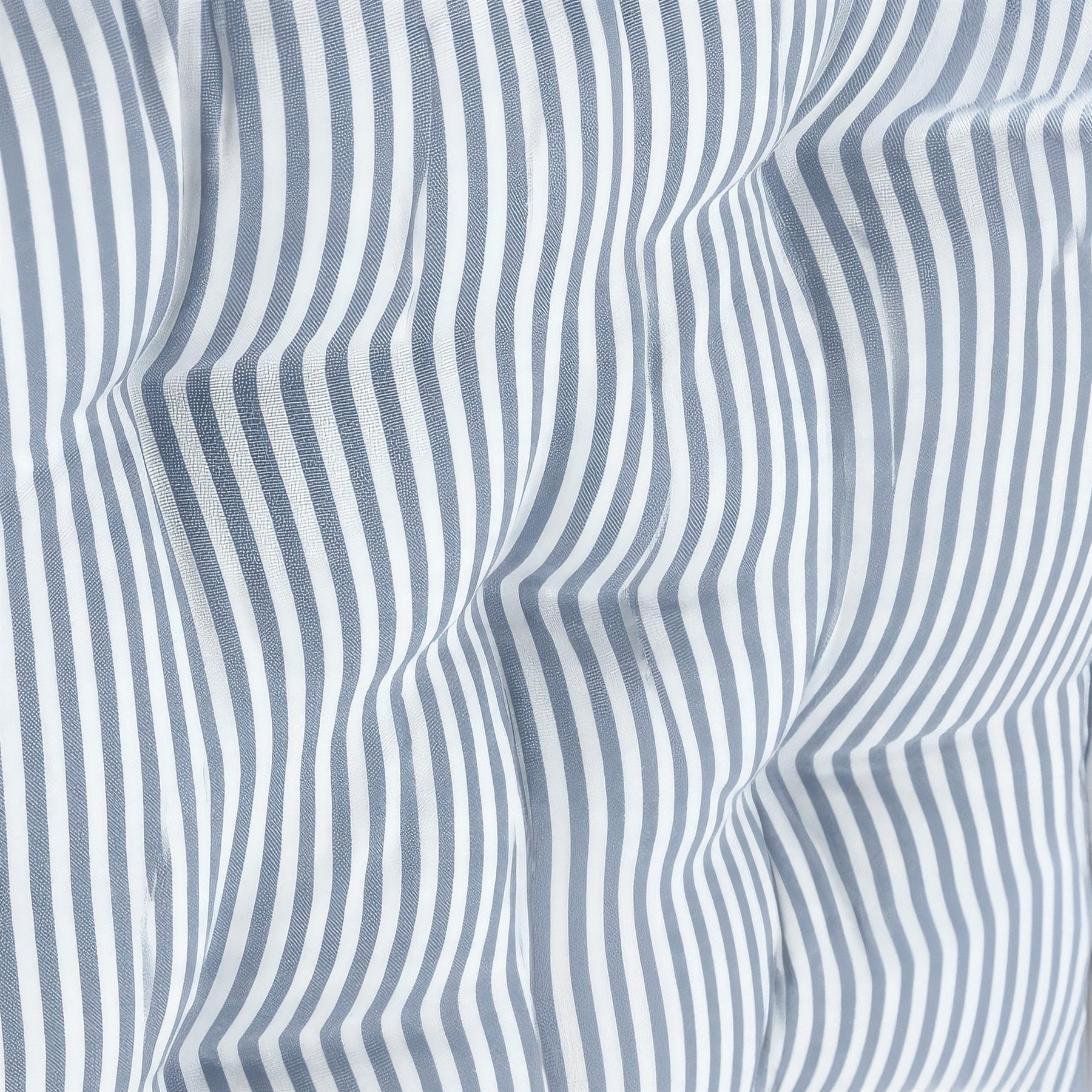 Deluxe Square Seat Pad - 40 x 40cm - Grey Stripe