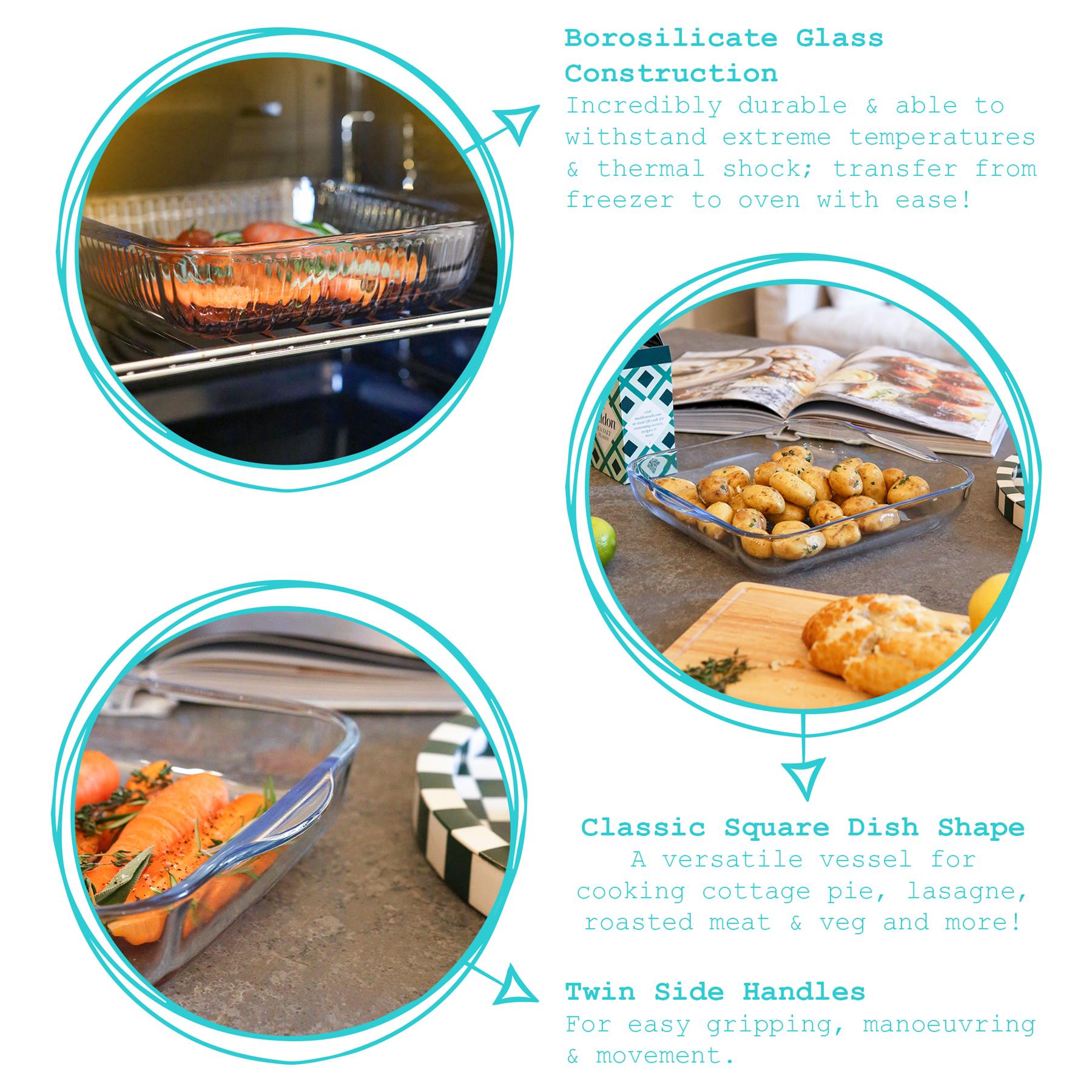 Square Glass Oven Dish - 30cm x 27.5cm