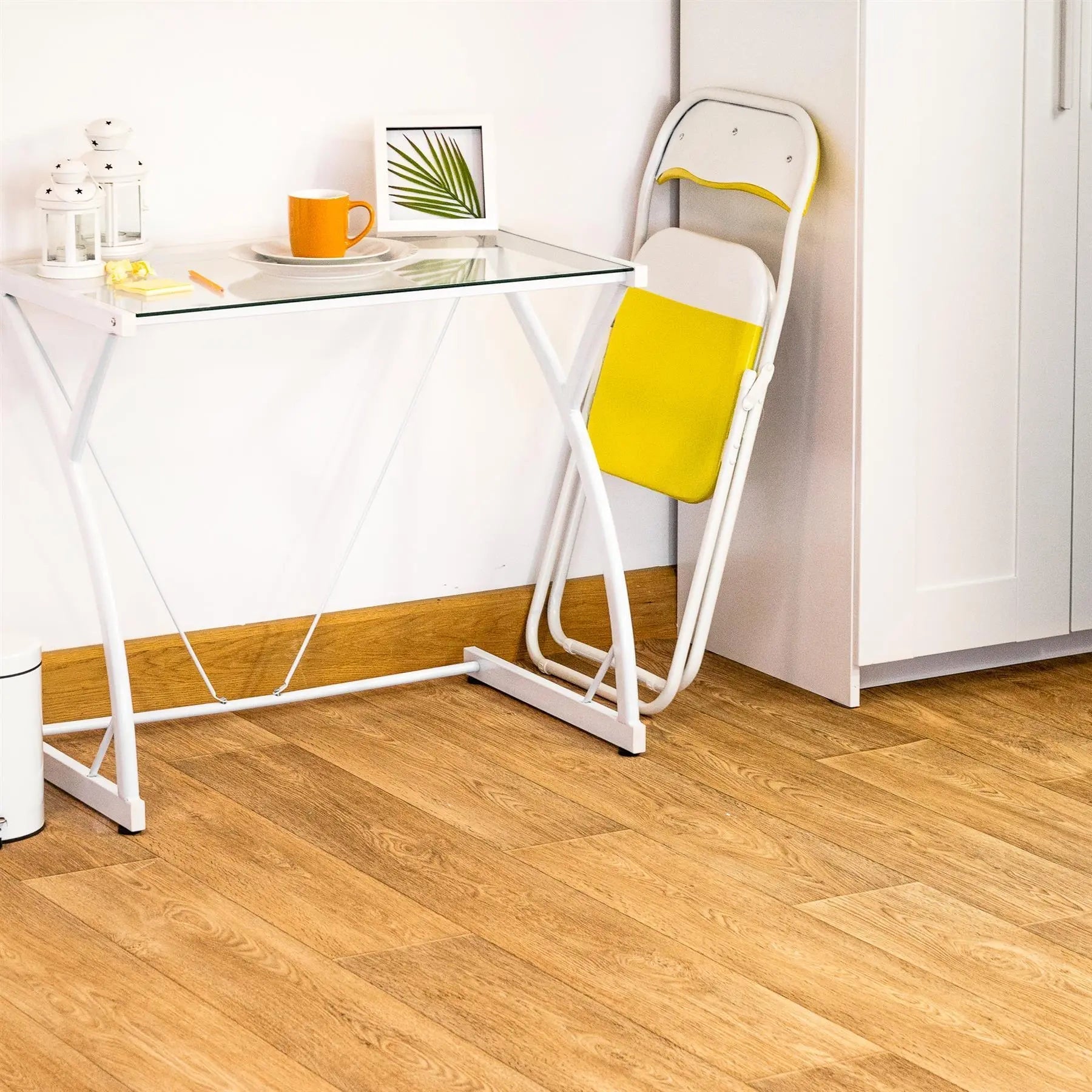 Yellow Wave Padded Folding Chair