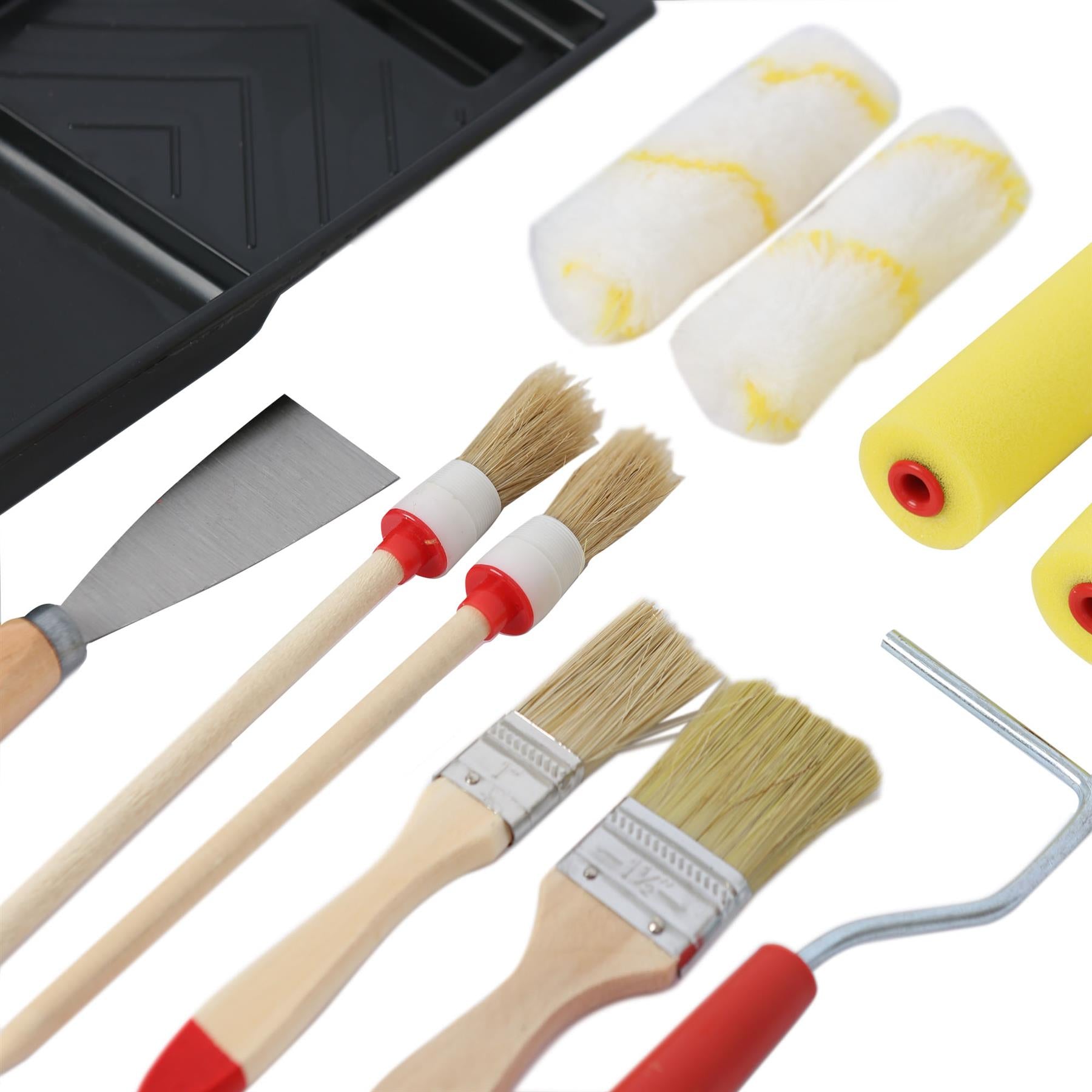 11pc Mini Paint Roller & Tray Set - 4" (10cm) - Multi