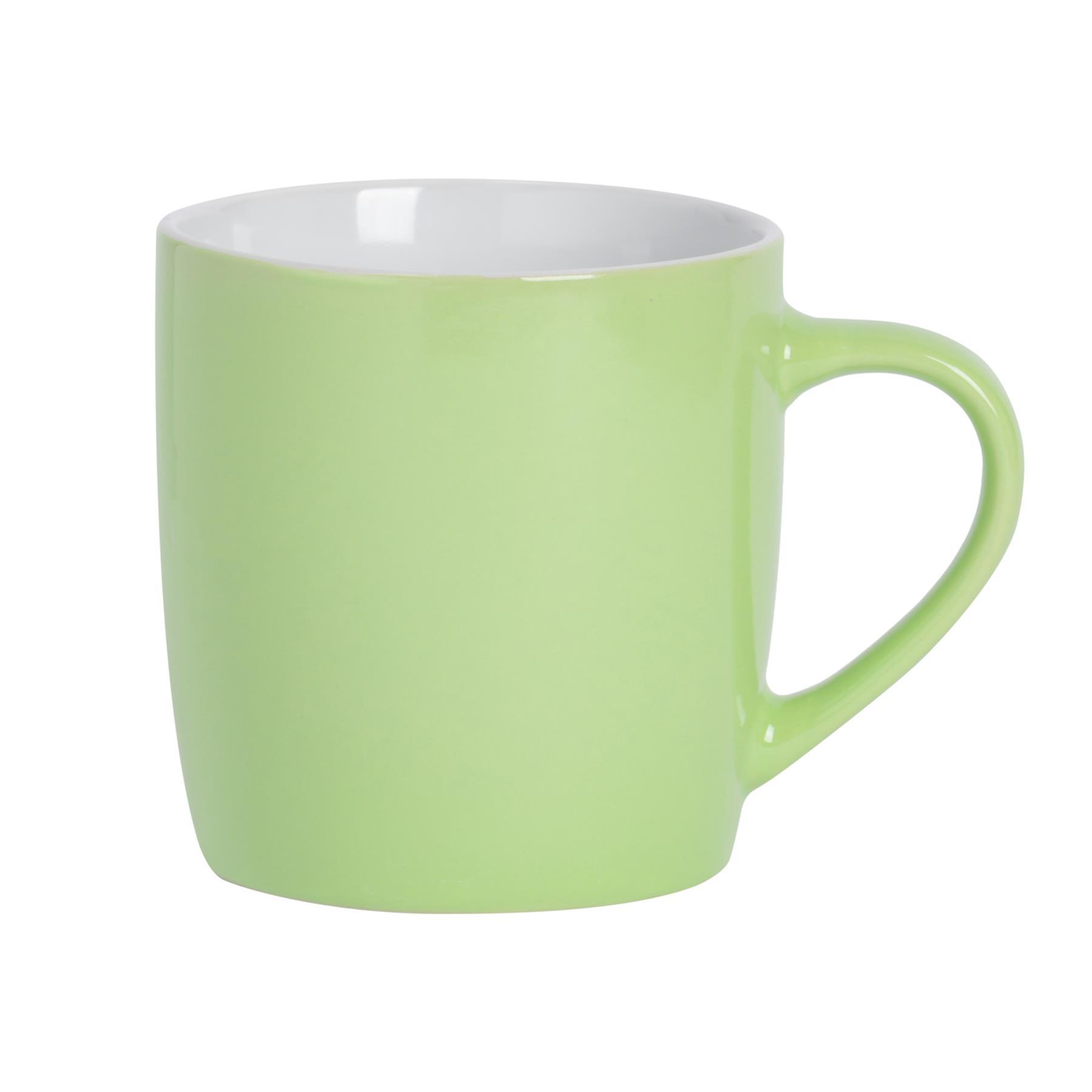 350ml Green Coloured Coffee Mugs - Pack of Six