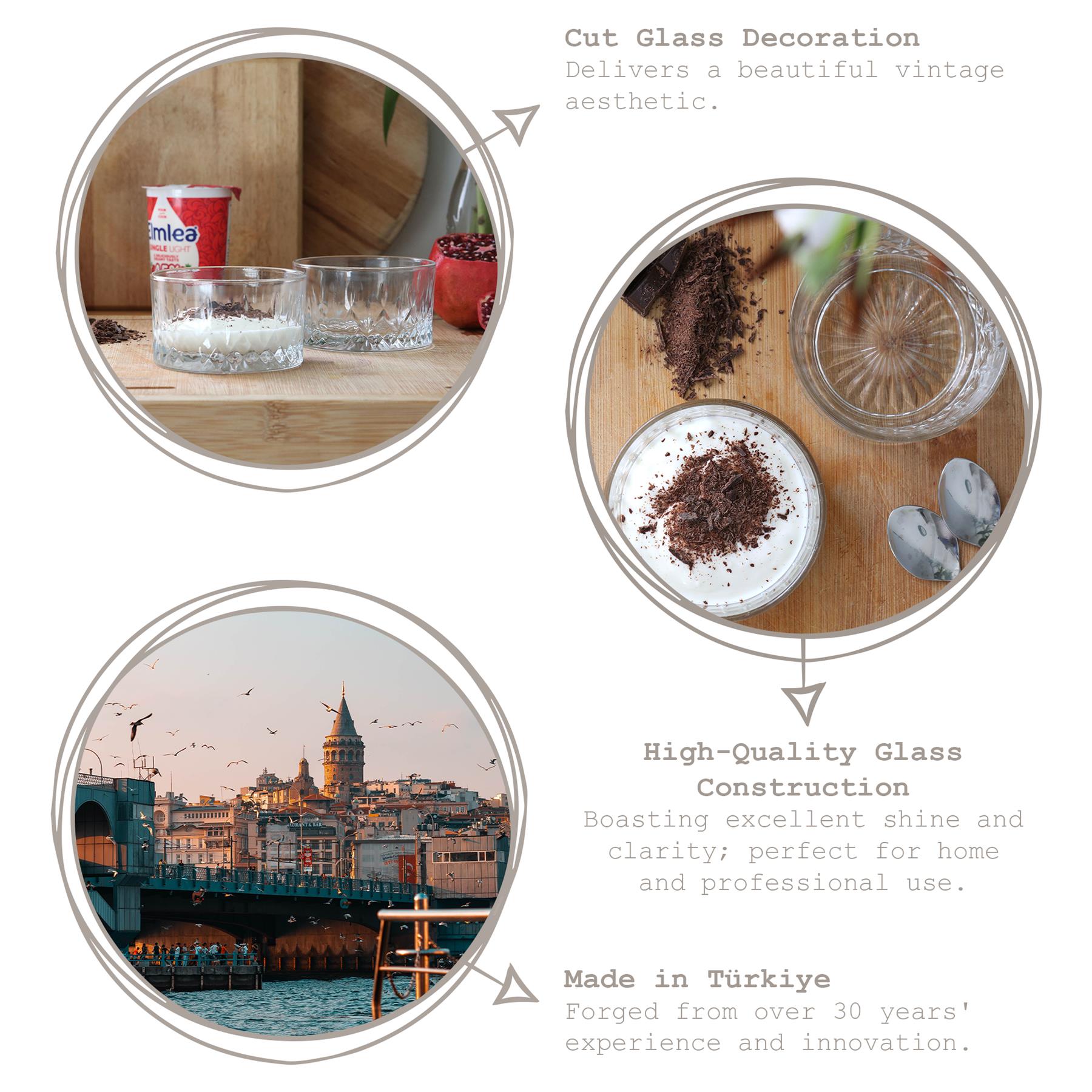 Odin Glass Snack Bowls - 9.5cm - Pack of Two