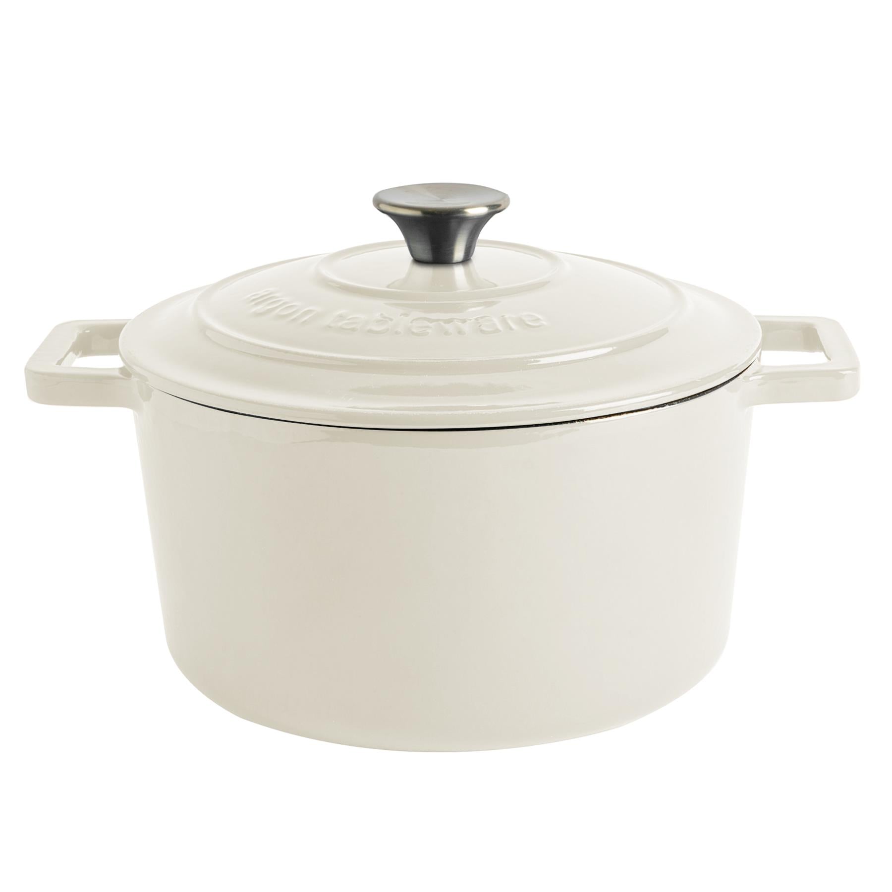 4.5L Pebble Gloss Cast Iron Casserole Dish