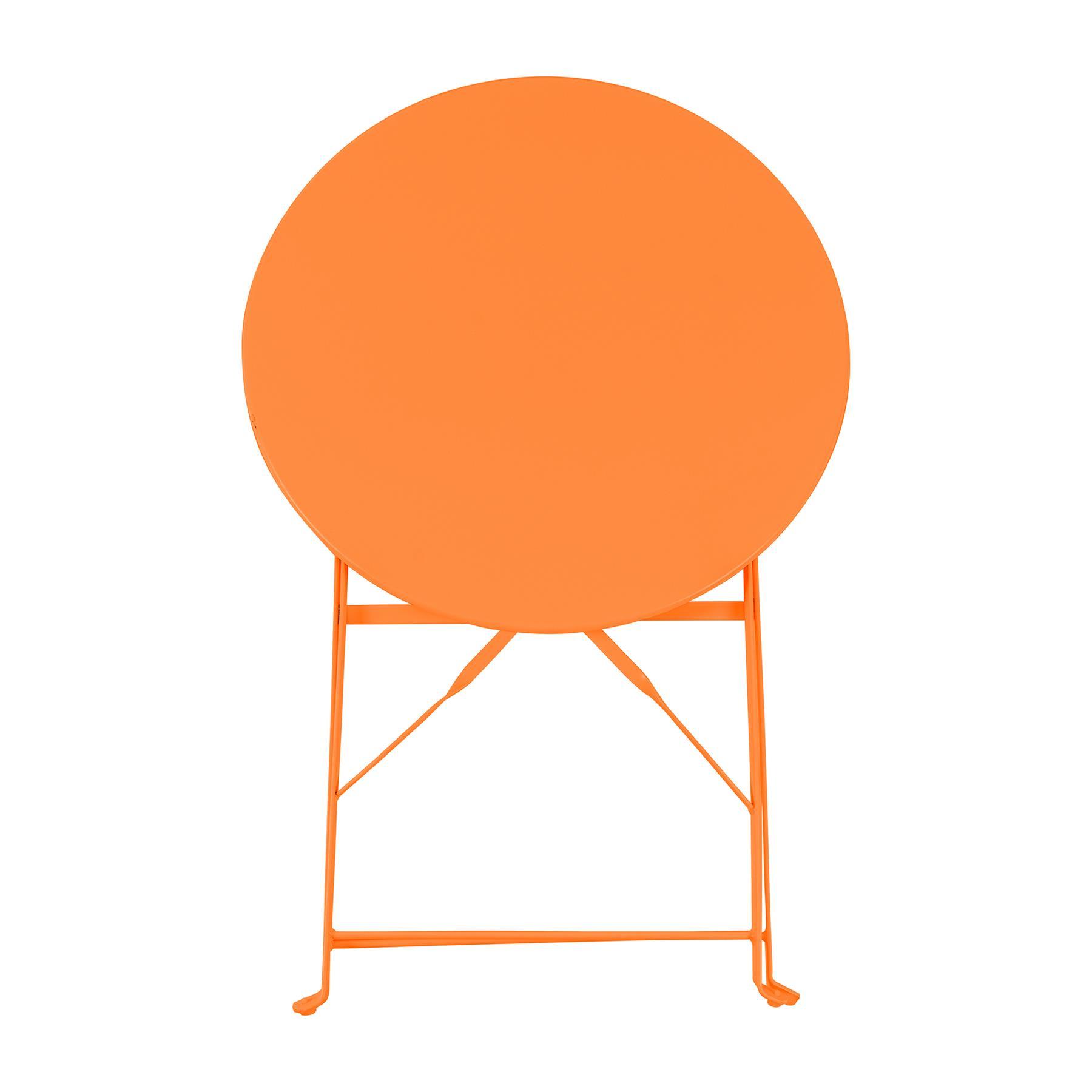 Orange Two-Seater Round Bistro Set