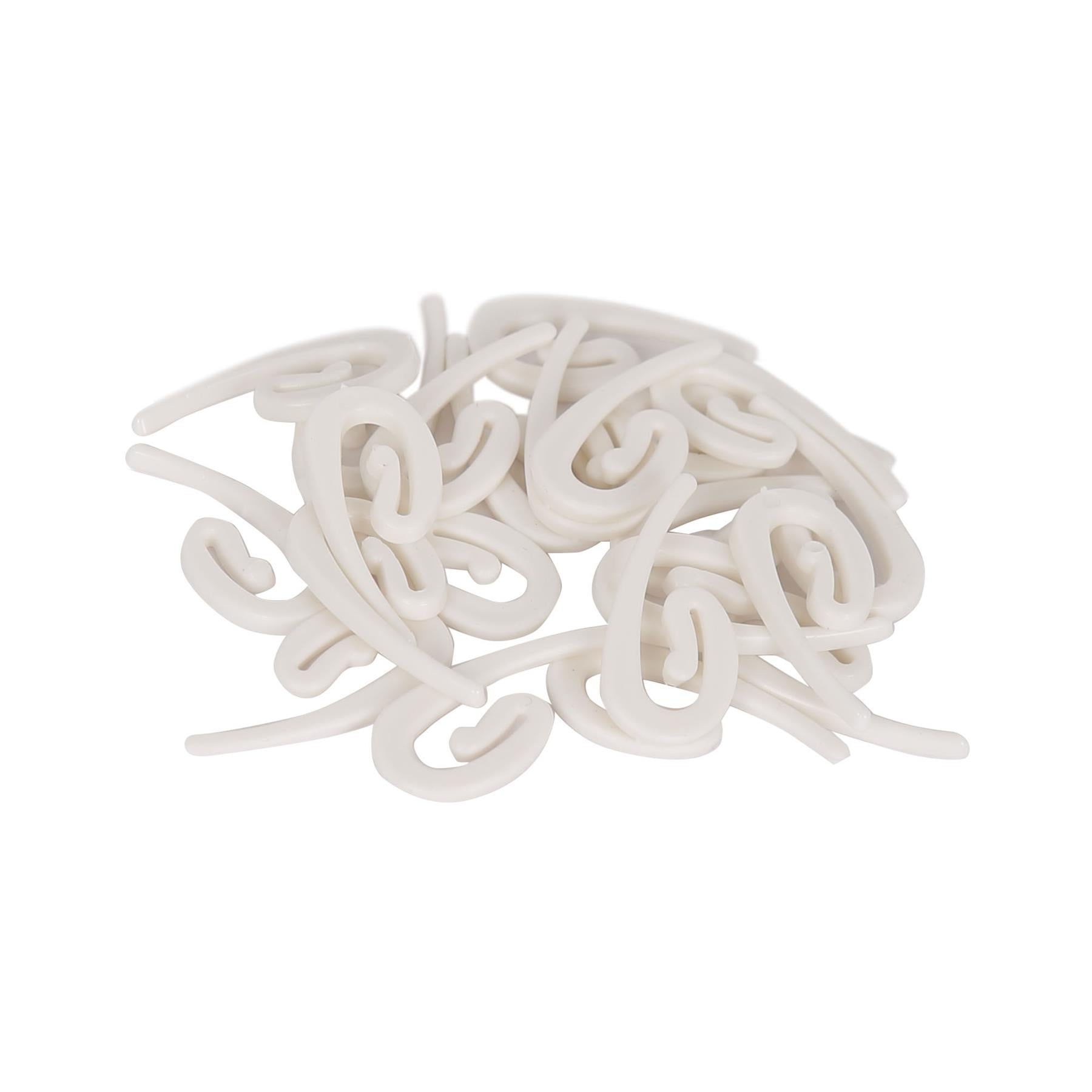 Plastic Curtain Hooks - White - By Ashley