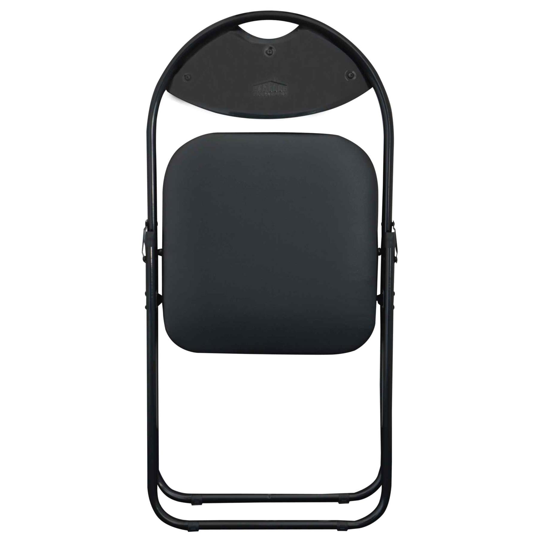 Black Curved Black Framed Padded Folding Chair - Pack of Six