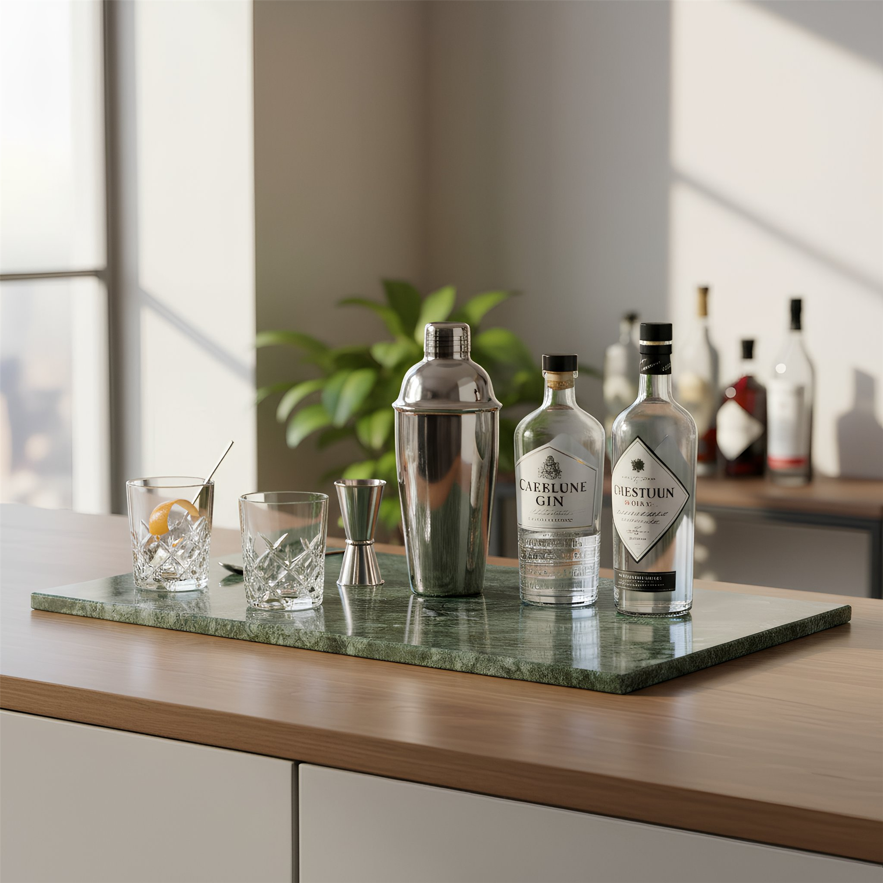 Marble Serving Board - 53 x 32cm - Green