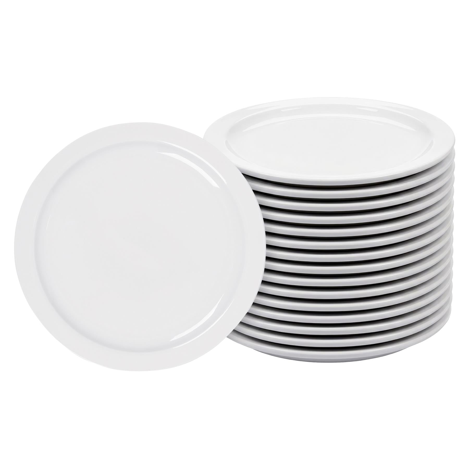 Classic White Buffet Dinner Plates - 23cm - Pack of 24