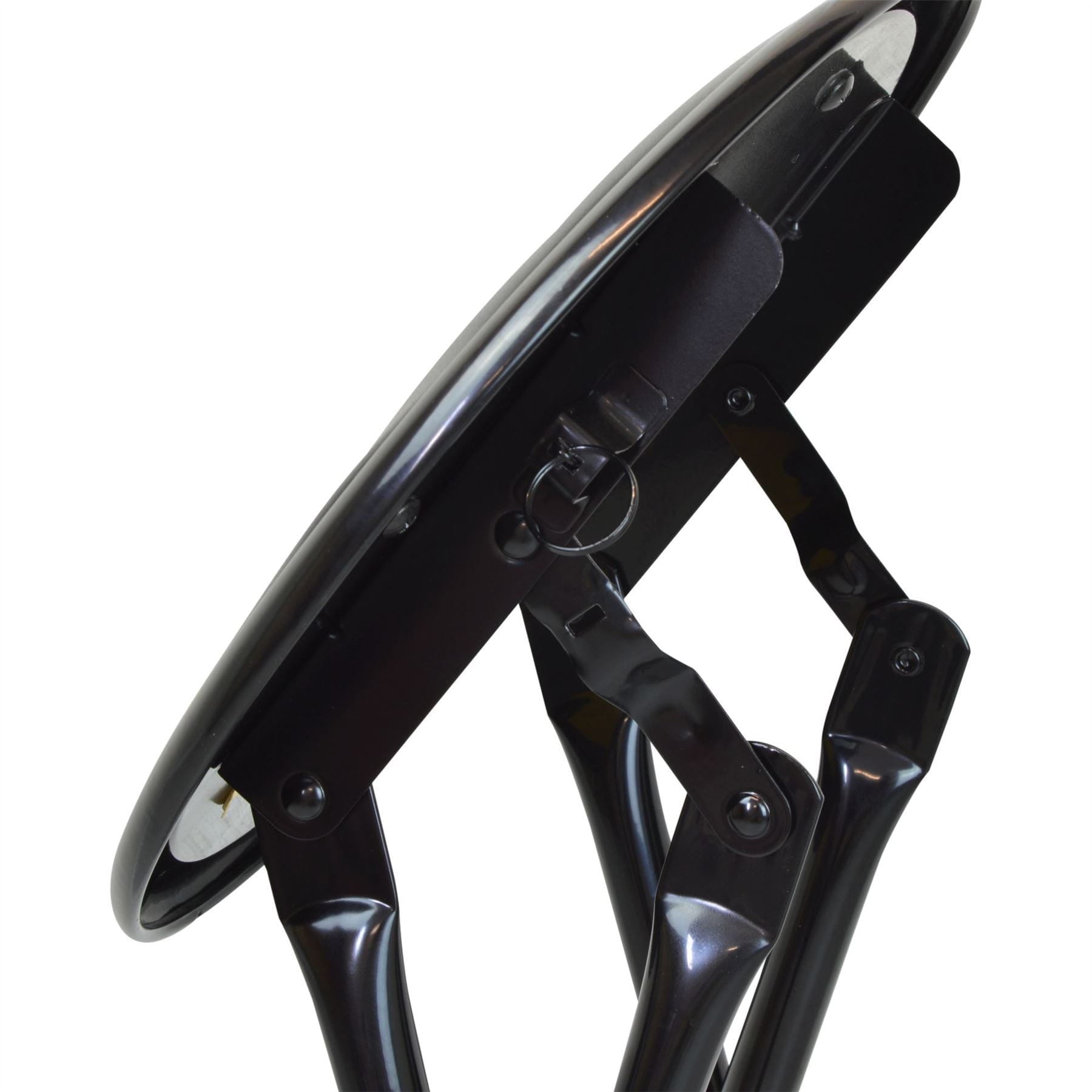 Black Padded Folding Stool