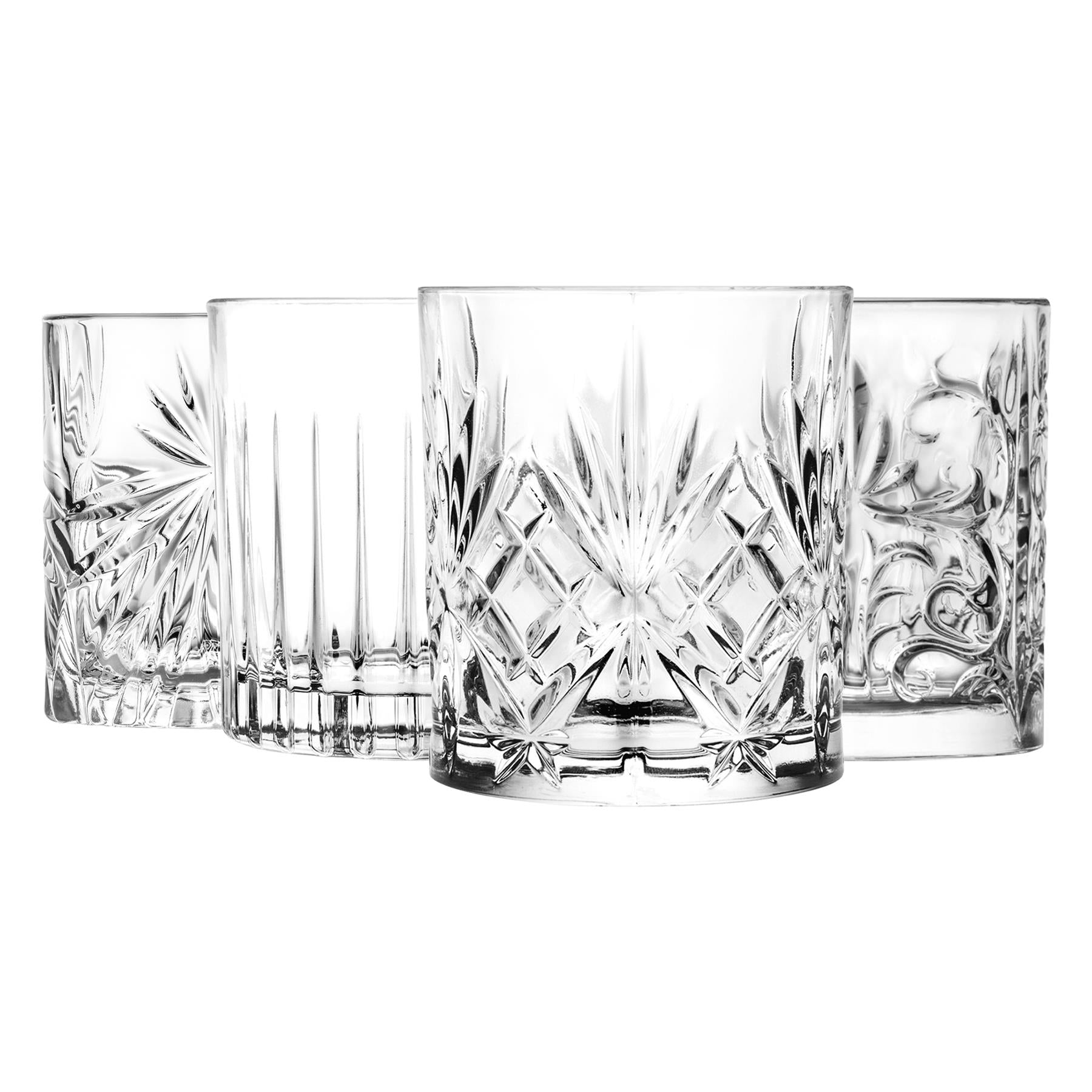 4 Piece 340ml Mixology Whisky Glass Set