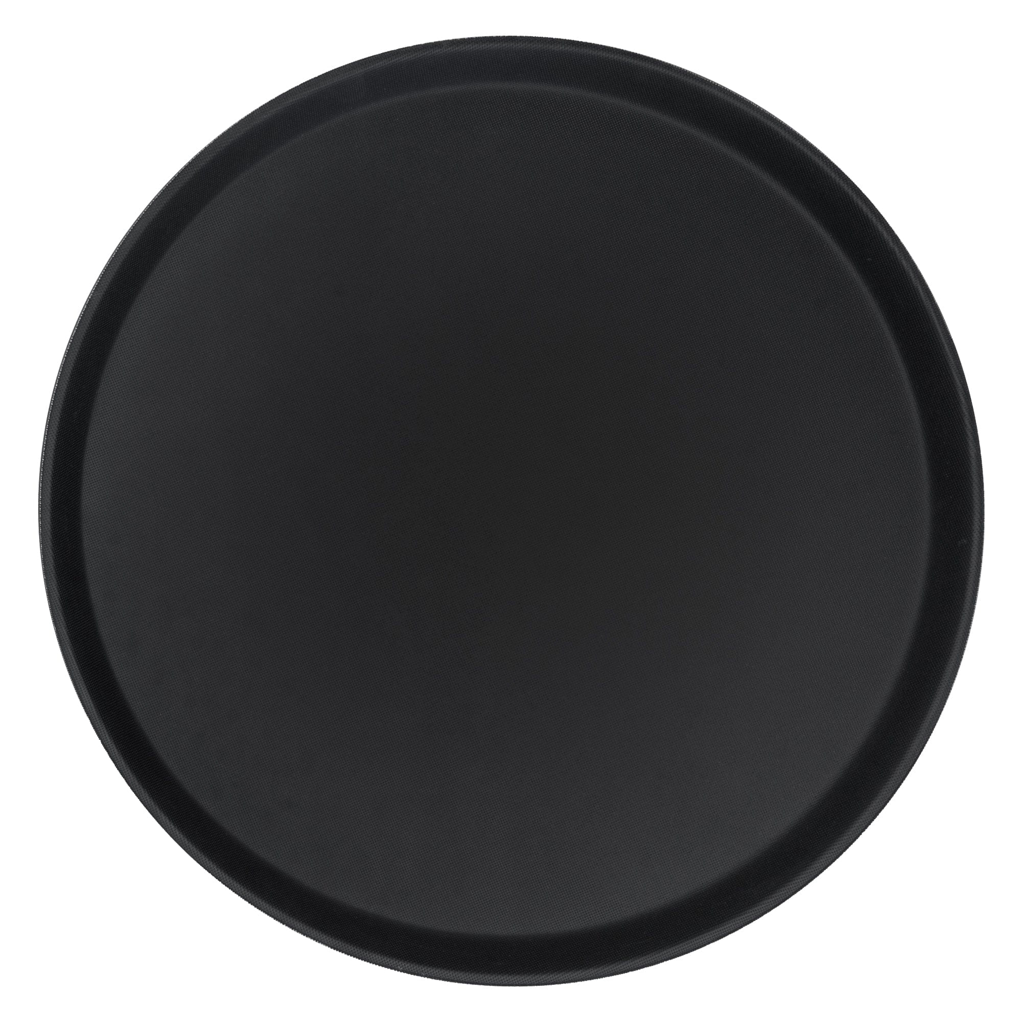 40.5cm Black Round Plastic Non-Slip Serving Tray - By Argon Tableware