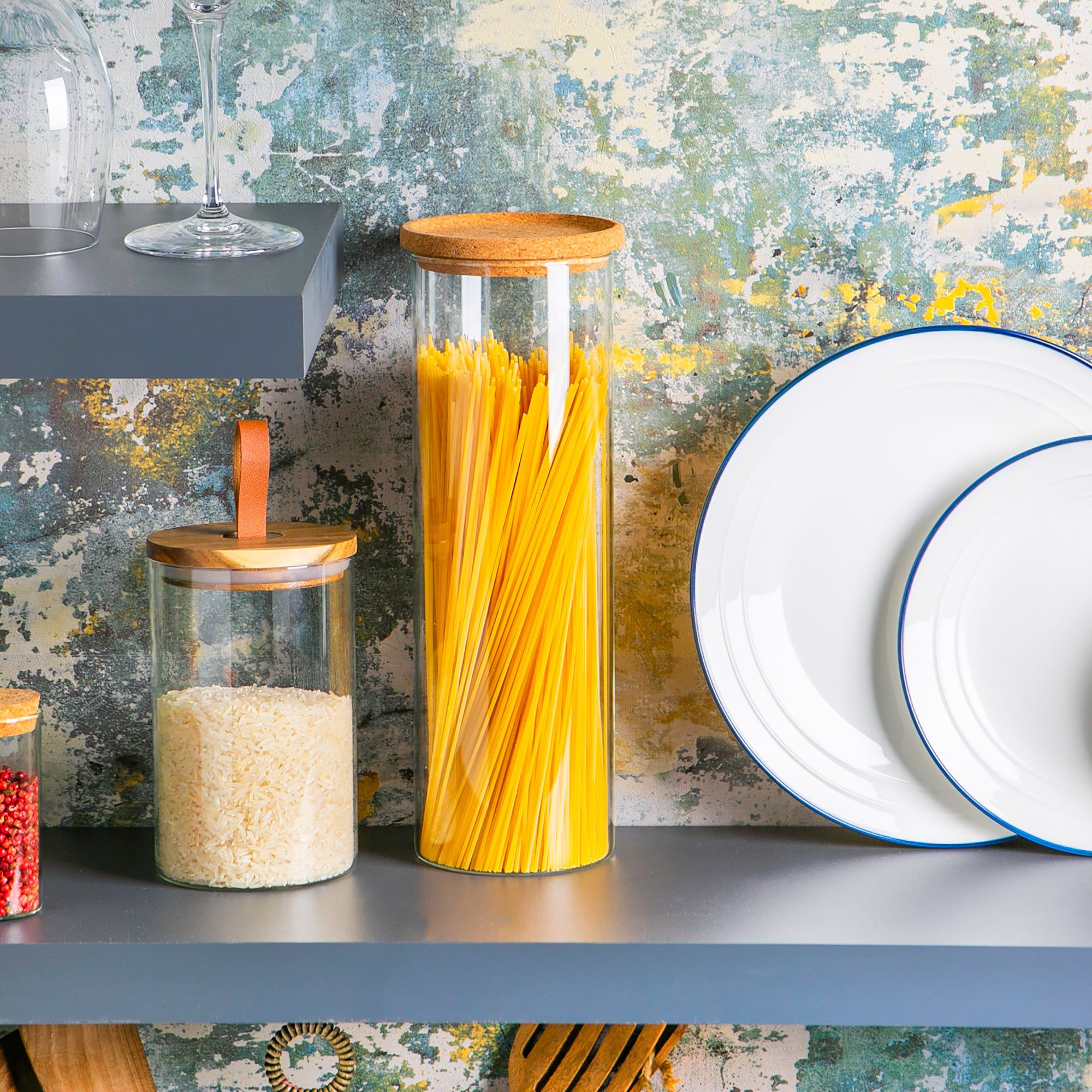 2L Scandi Storage Jar with Cork Lid