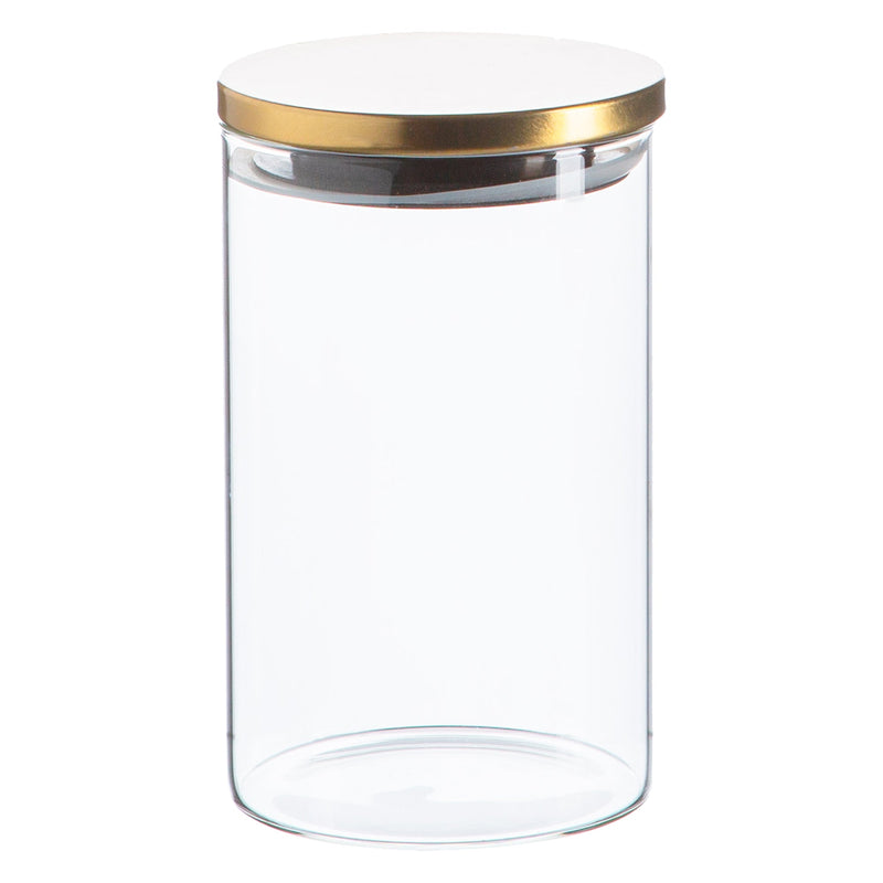 1L Scandi Storage Jar with Metallic Lid - By Argon Tableware