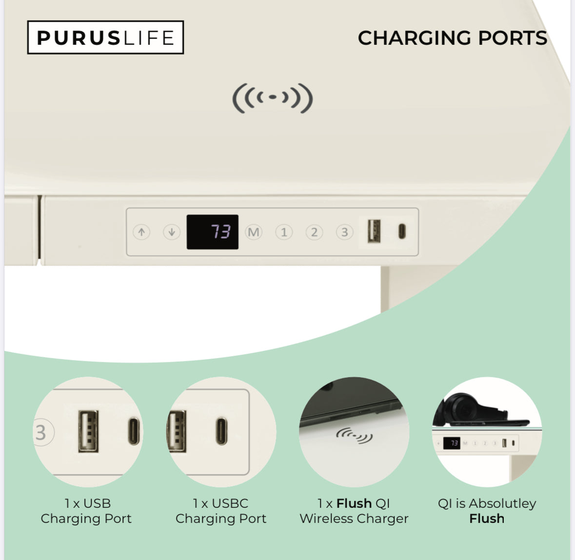 Height Adjustable Desk (Glass Top / Digital Desk)