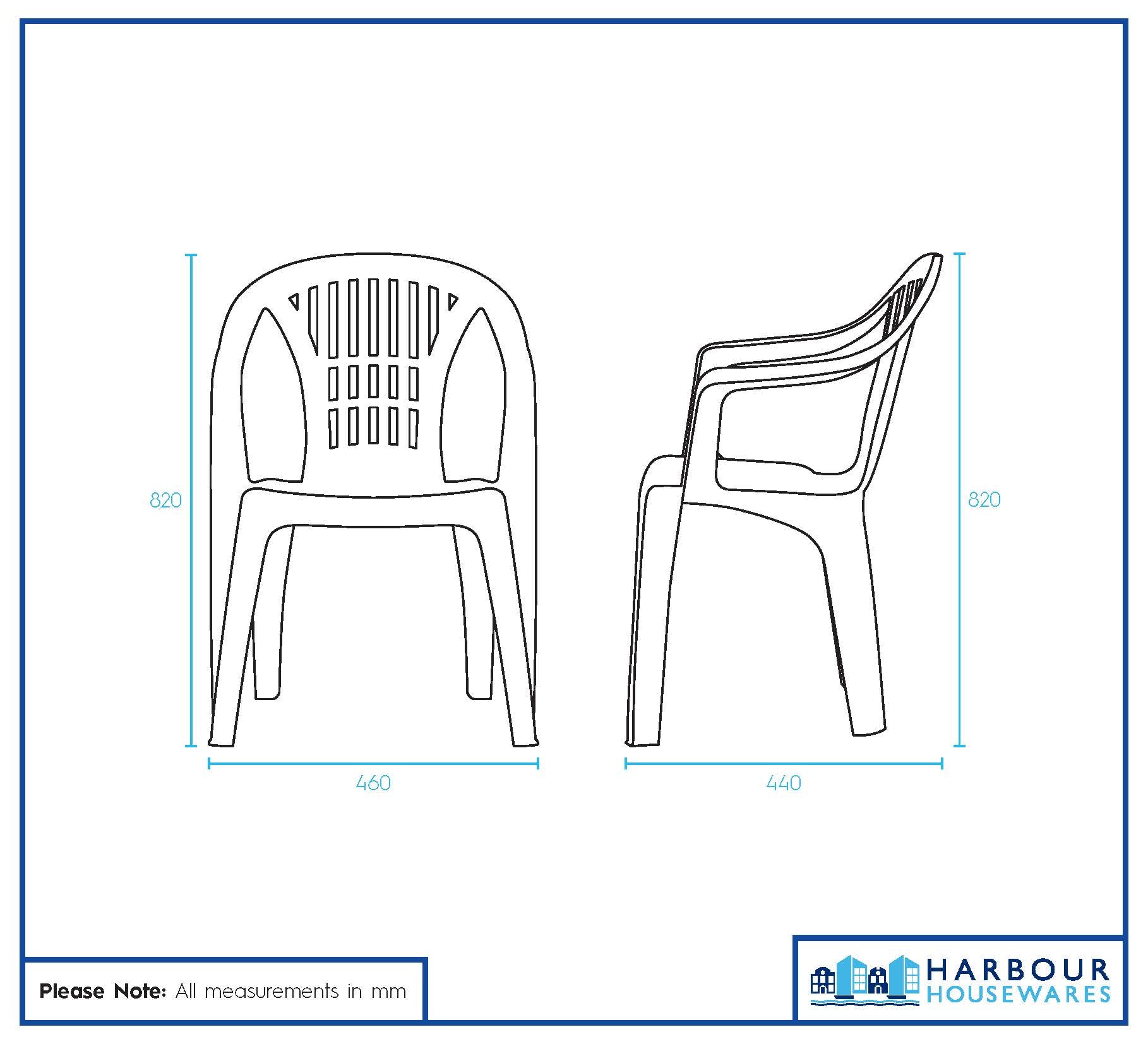 Milas Garden Dining Chairs - Anthracite - Pack of 6