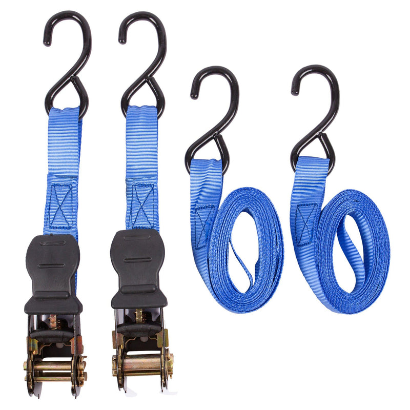 Black 4m Ratchet Tie Down Straps - Pack of 2 - By Pro User