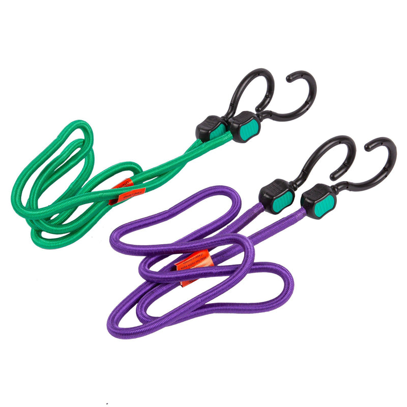 Multicolour 1.2m Bungee Cords - Pack of 2 - By Blackspur