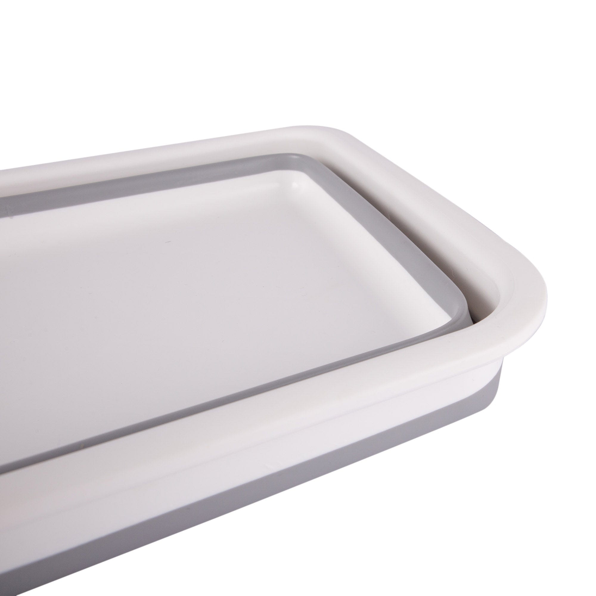 White/Grey 7L Plastic Collapsible Washing Up Bowl