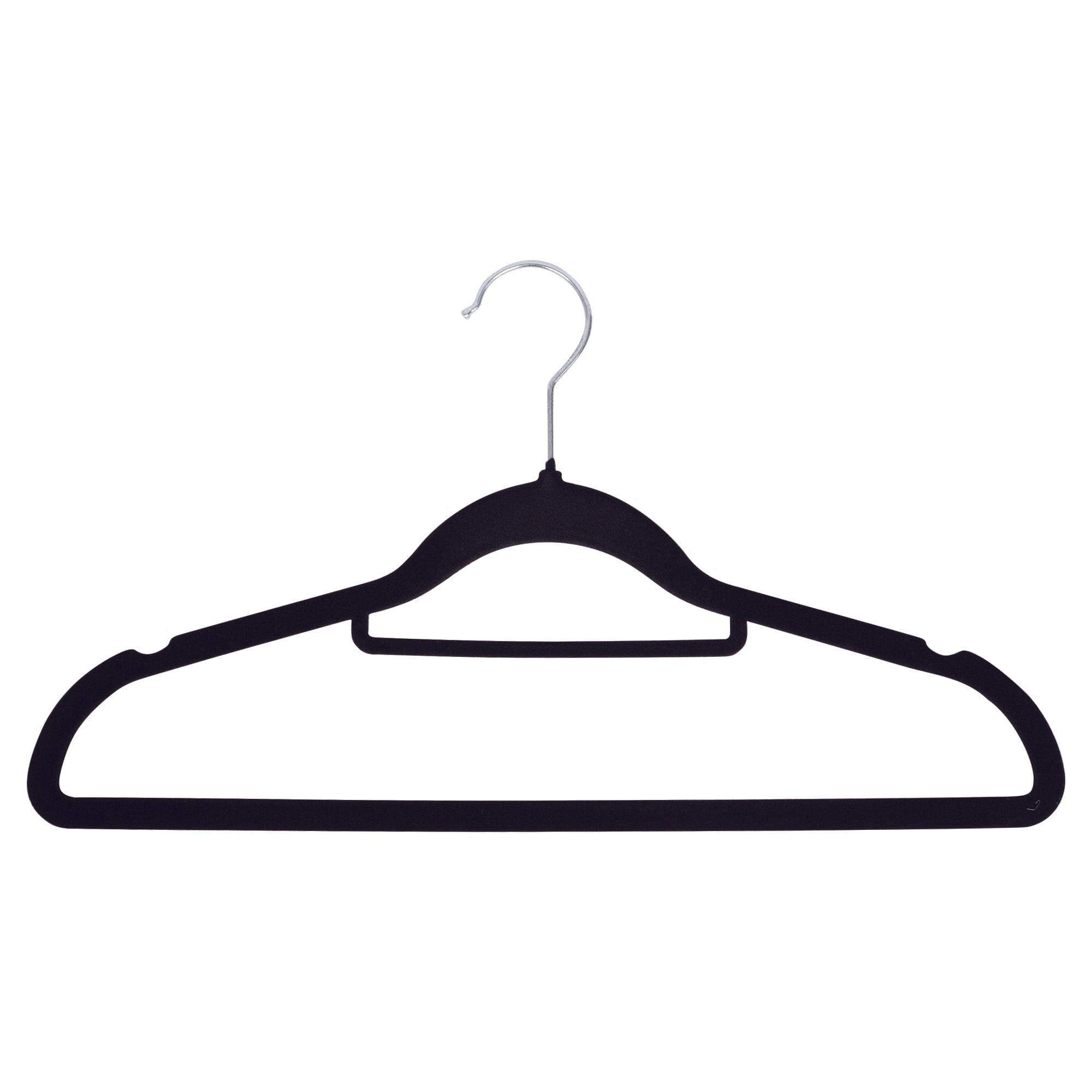 Black Velvet Coat Hangers - Pack of 3