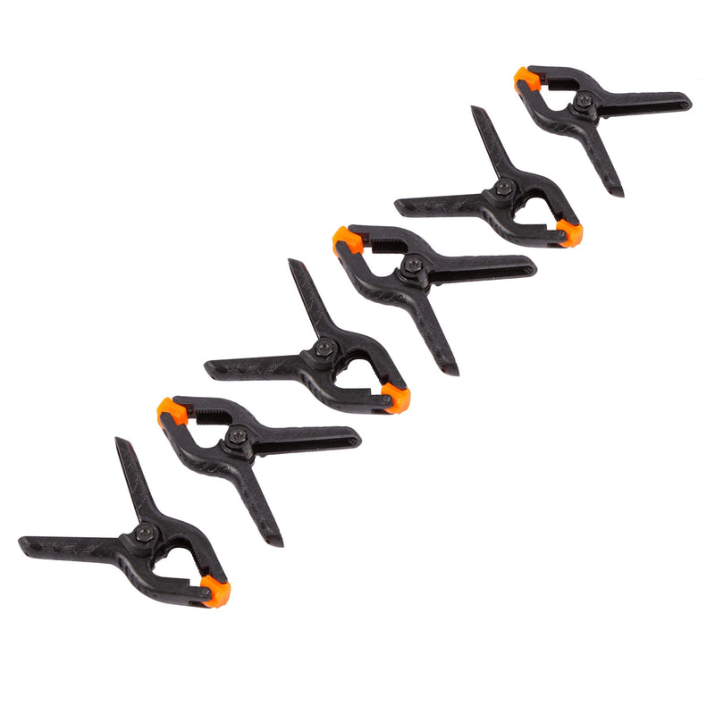 Black Micro Spring Clamps - Pack of 6 - By Blackspur